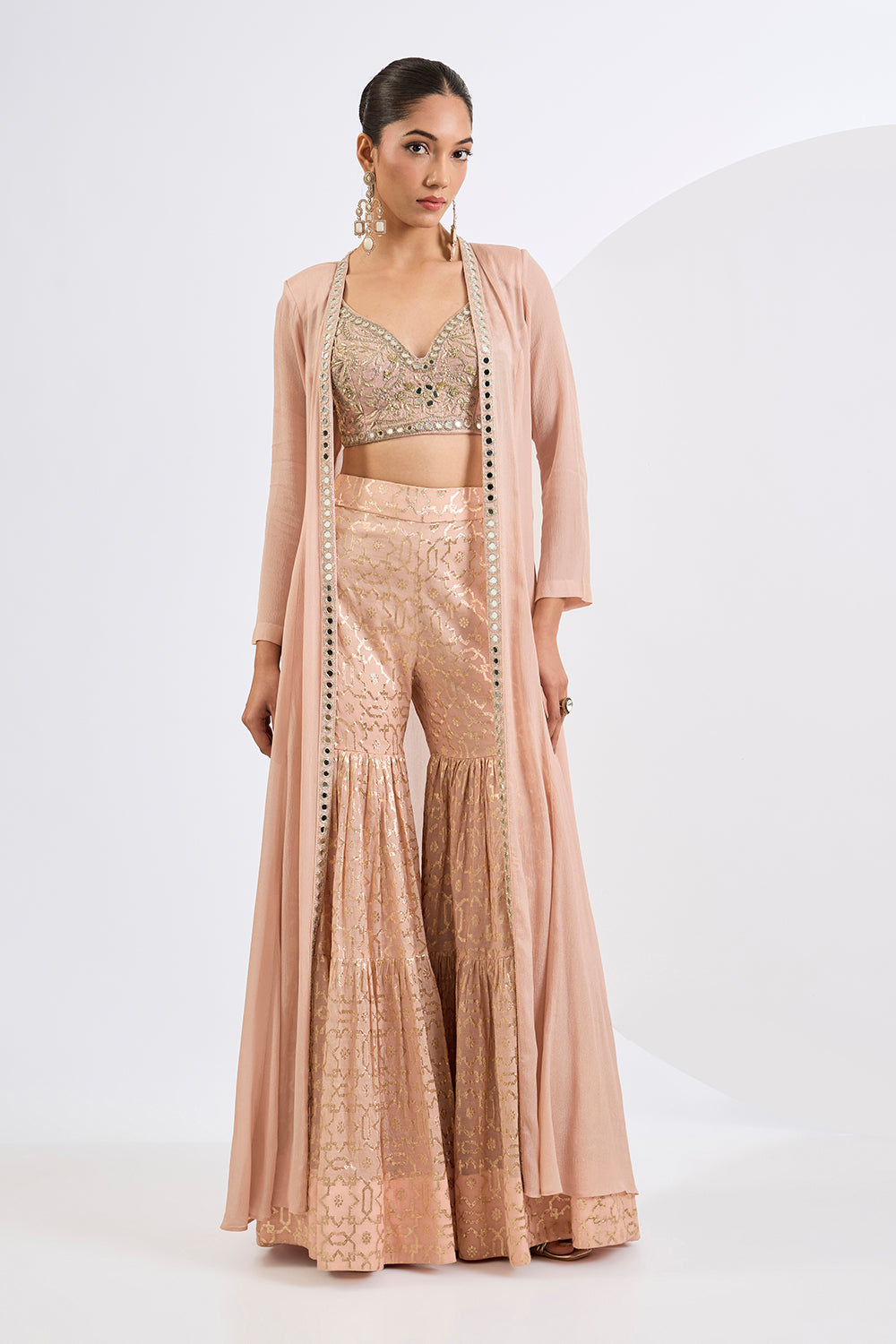 Blush Jacket Garara Set