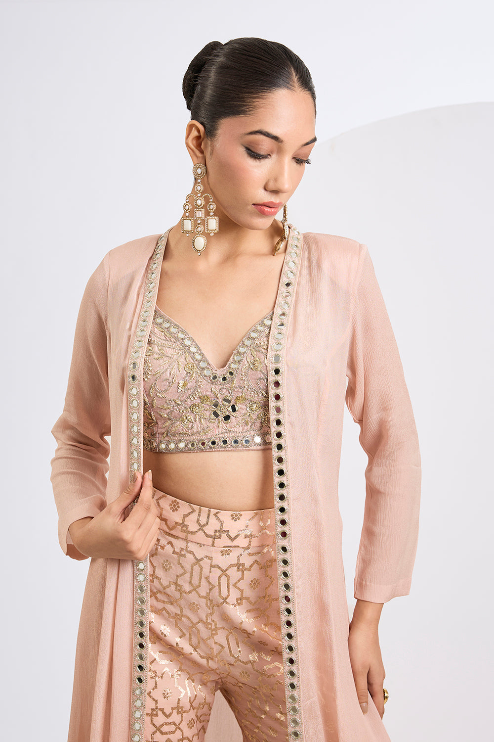 Blush Jacket Garara Set