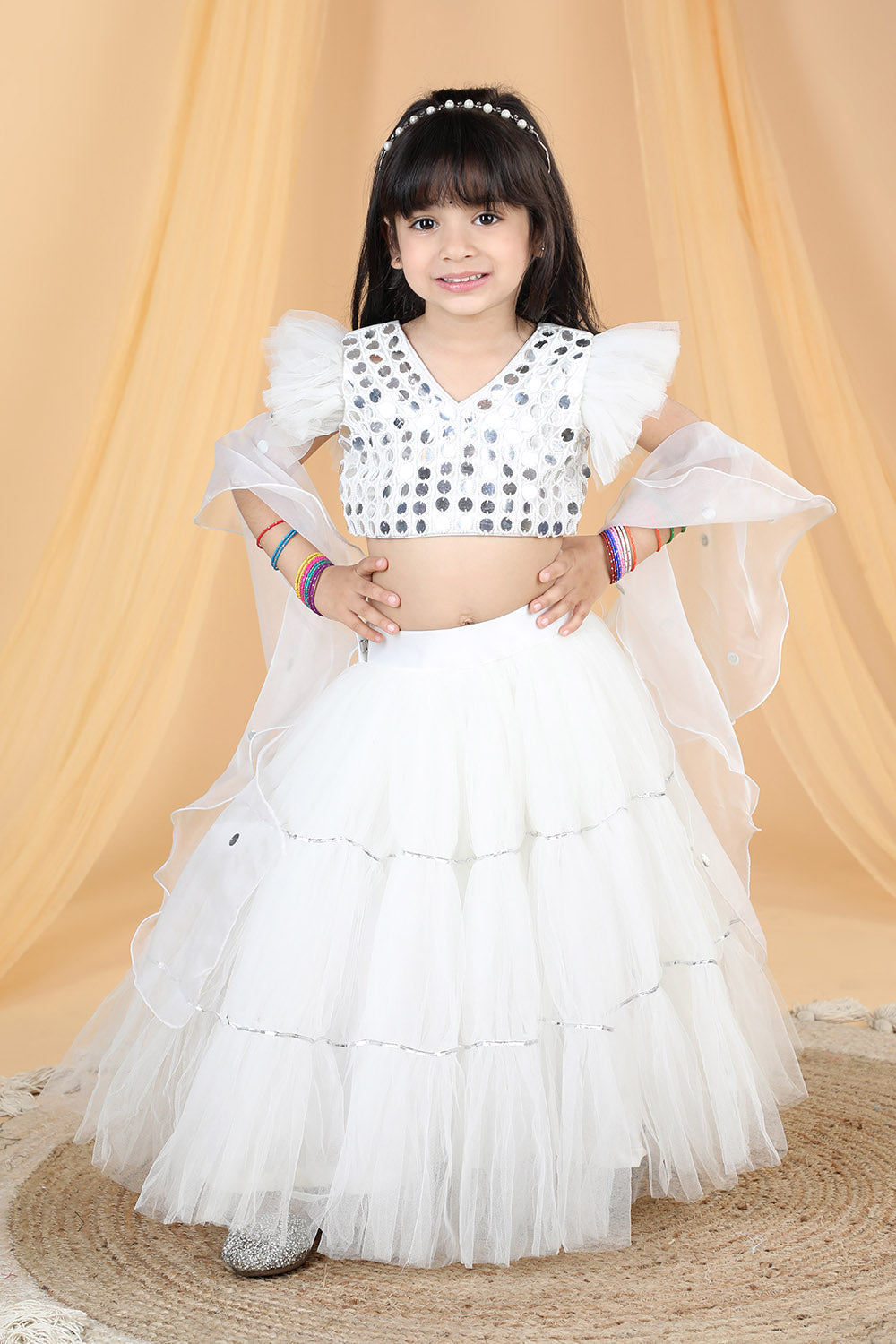 Lehenga with Mirror Work Blouse