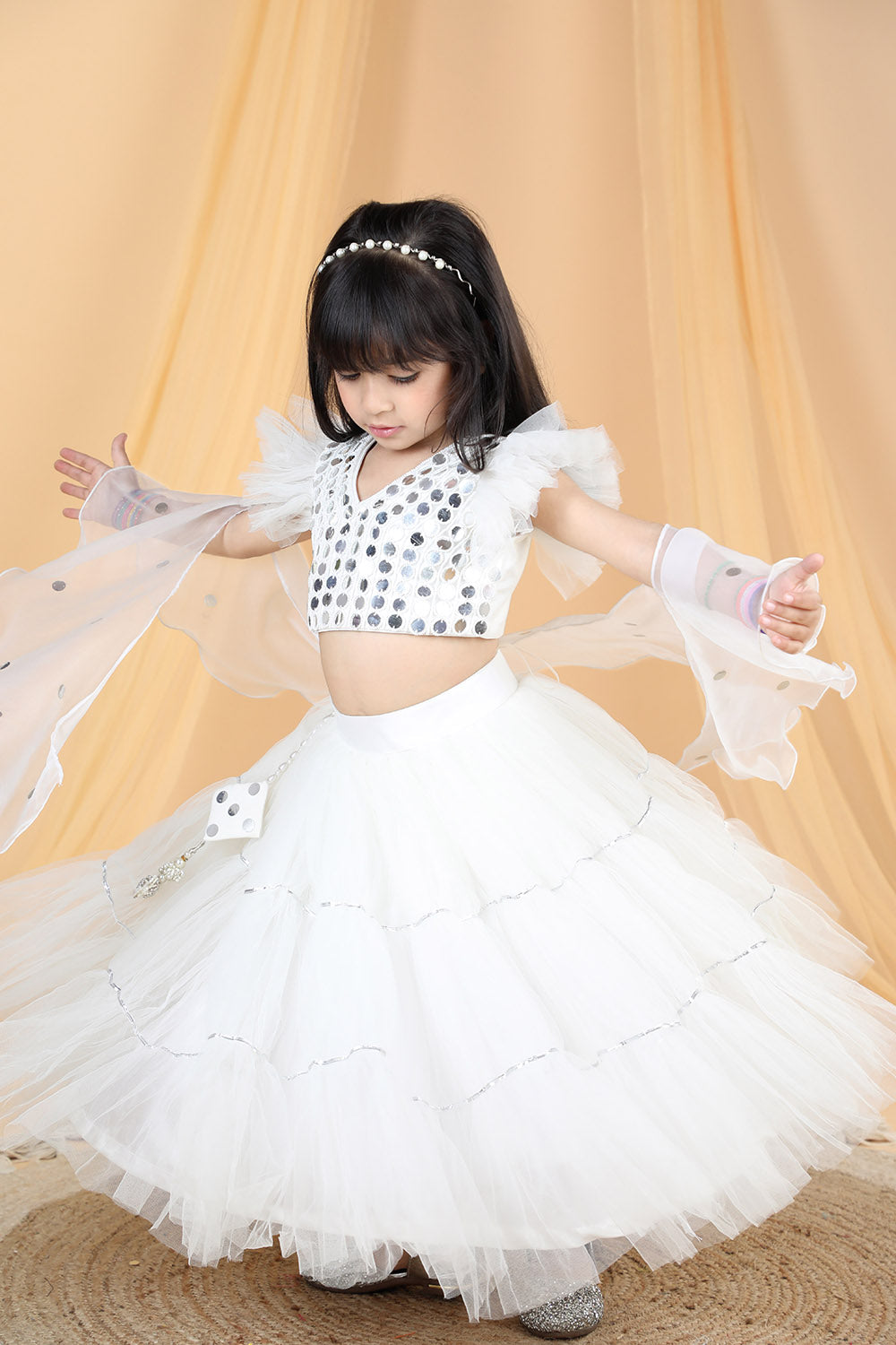 Lehenga with Mirror Work Blouse