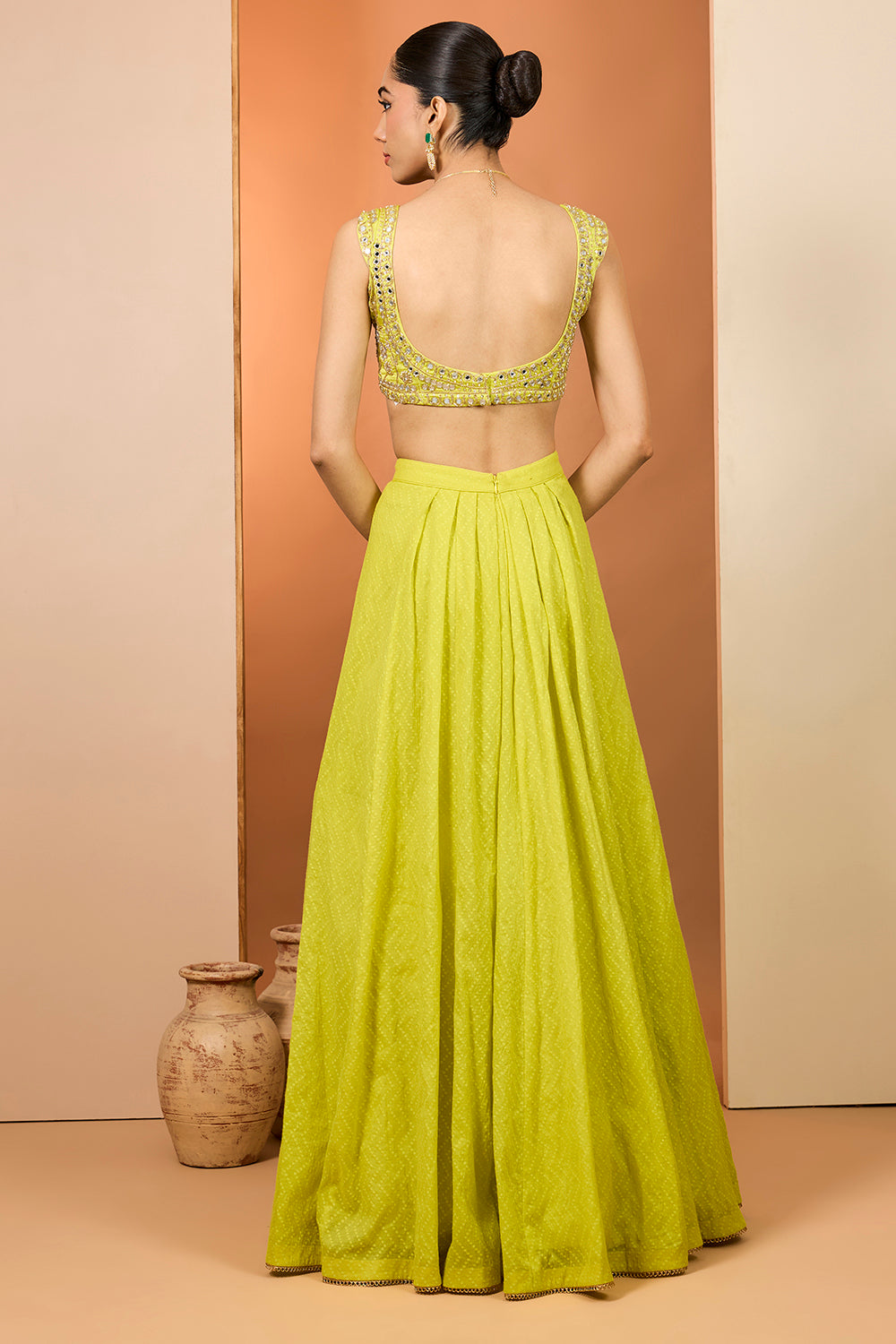 Olive Yellow Lehenga Set
