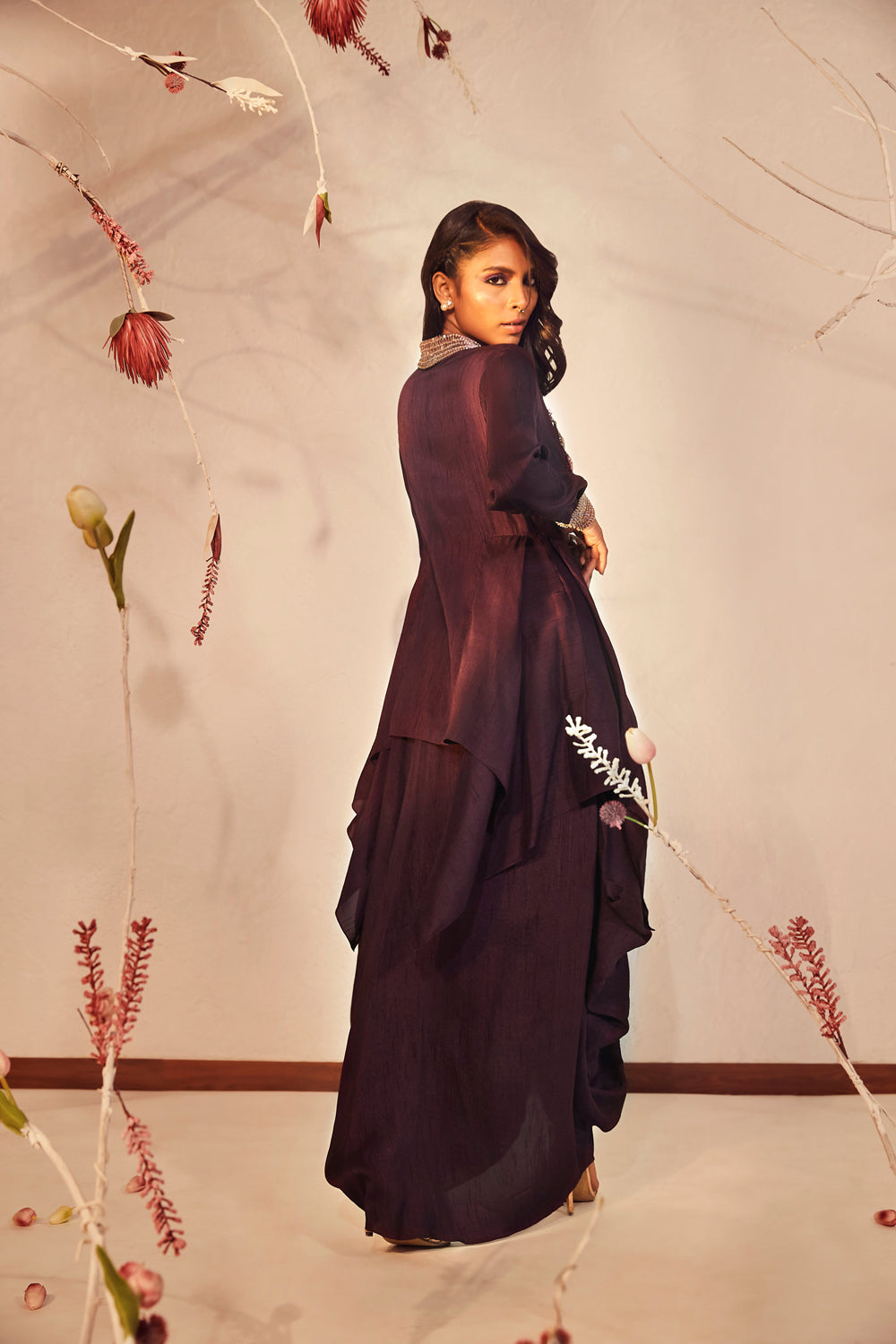 Wine Co-Ord with Jacket