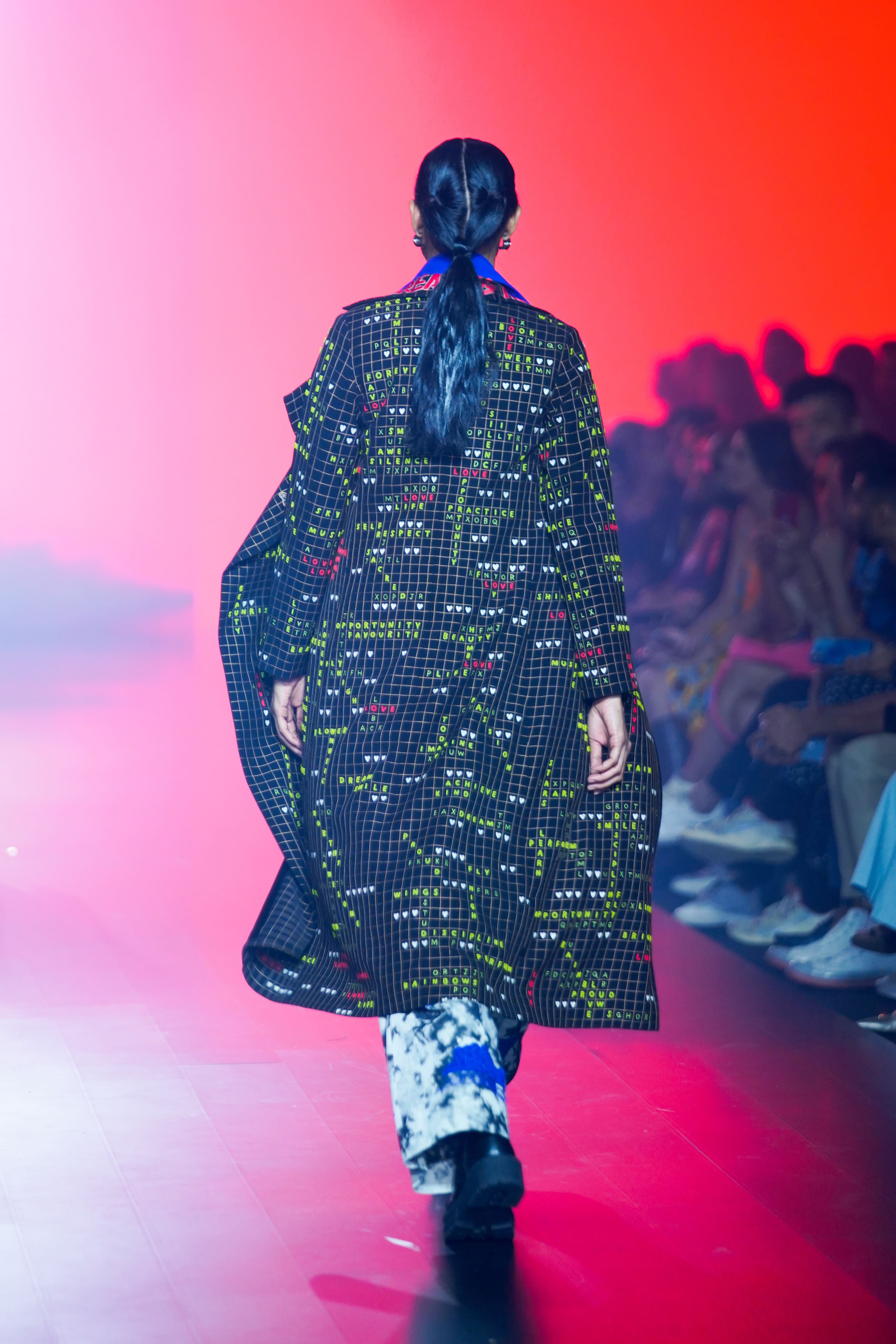 Cloud Wash Pants Of "(Crossword Long Wrap Coat)"