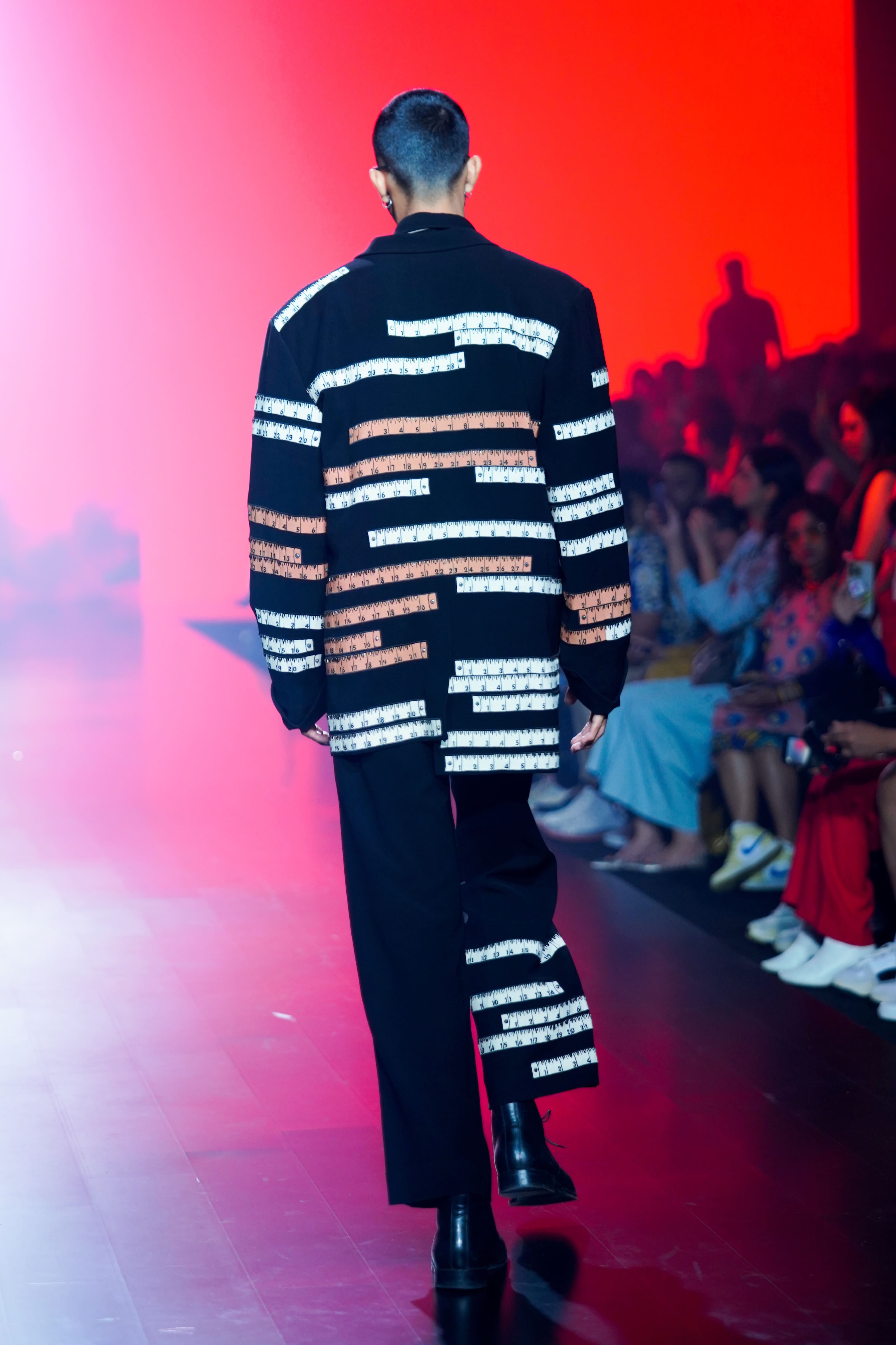 Measuring Tape Blazer With Matching Pants And Shirt