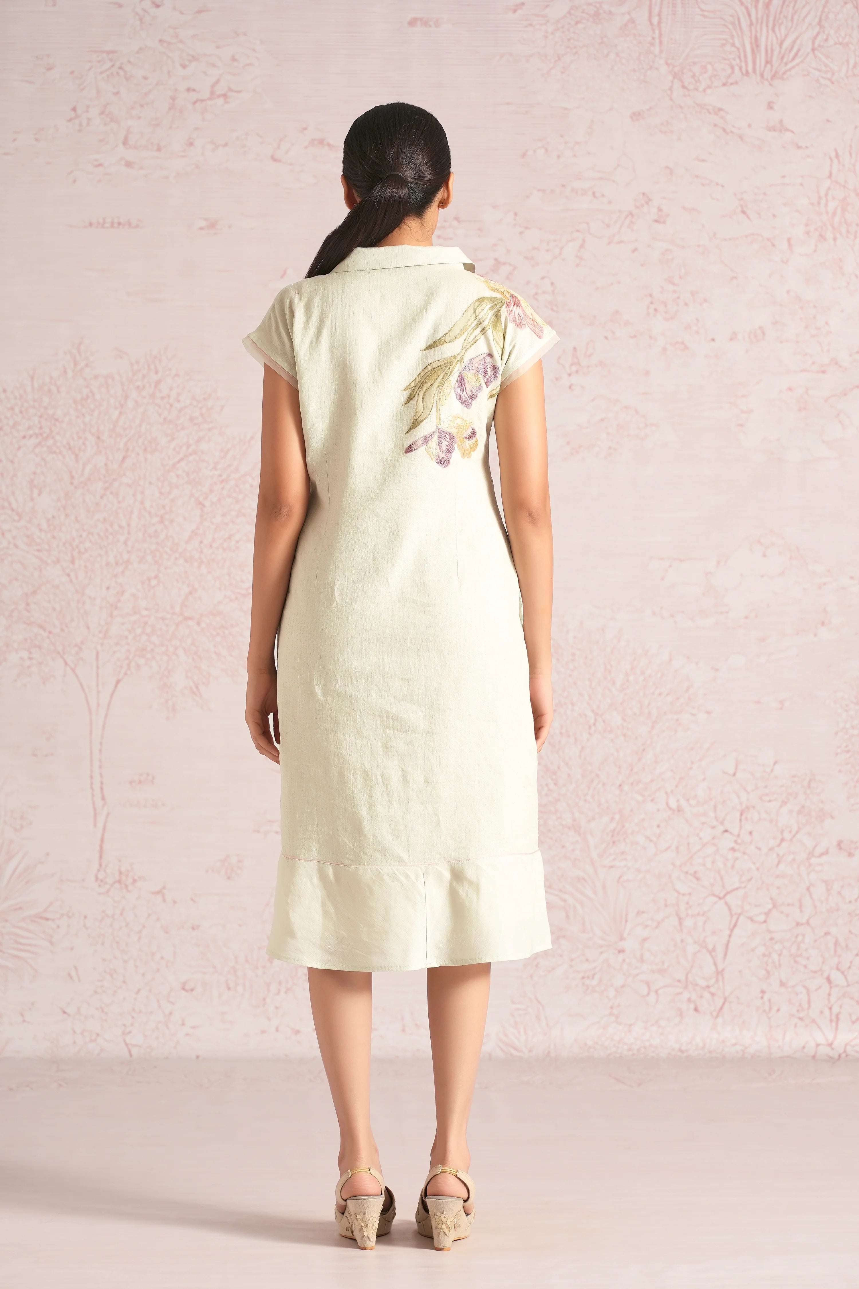 Painted Petals Wrap Dress