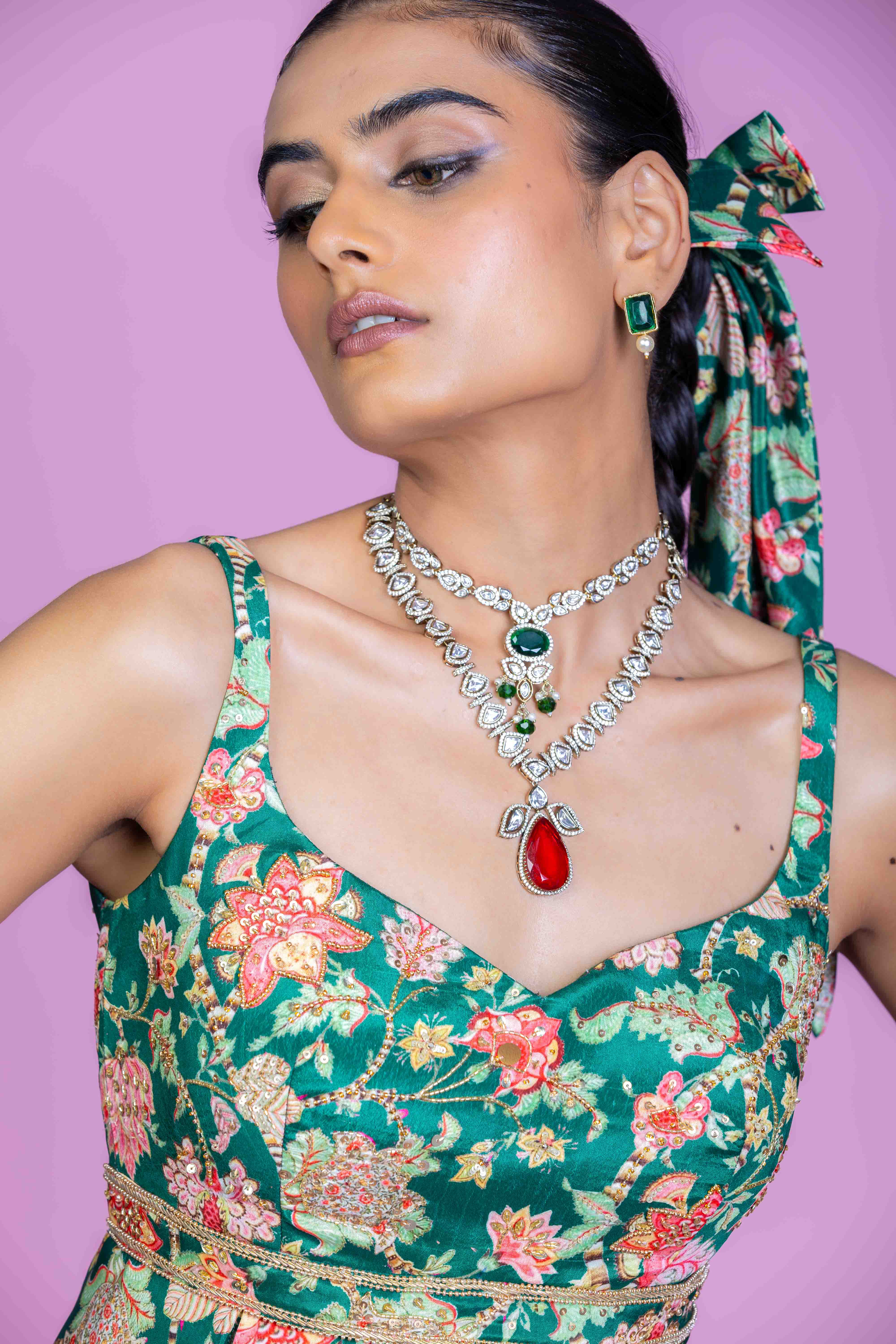 Peplum palms Palazzo set