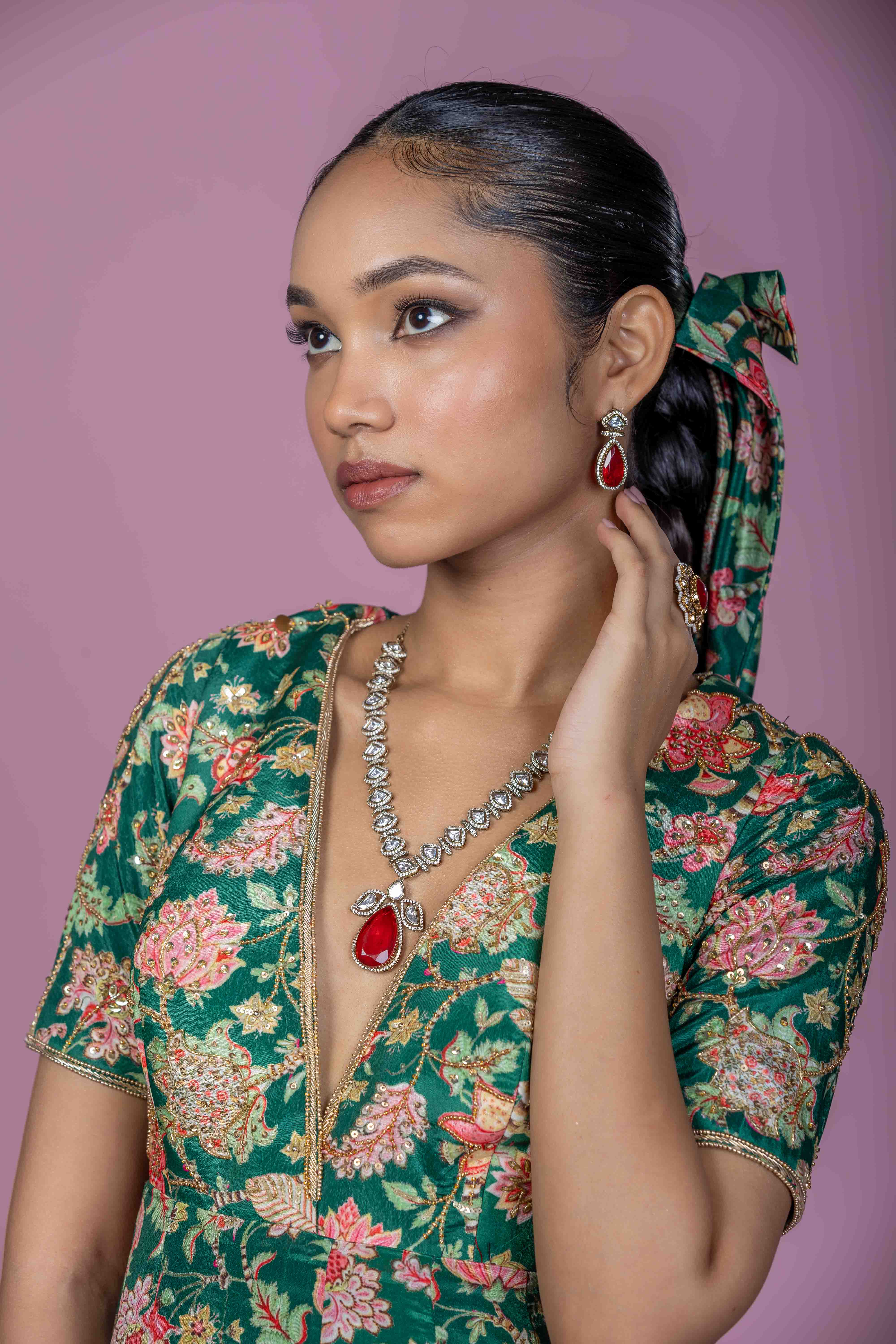 Peppy Panna Anarkali gown set