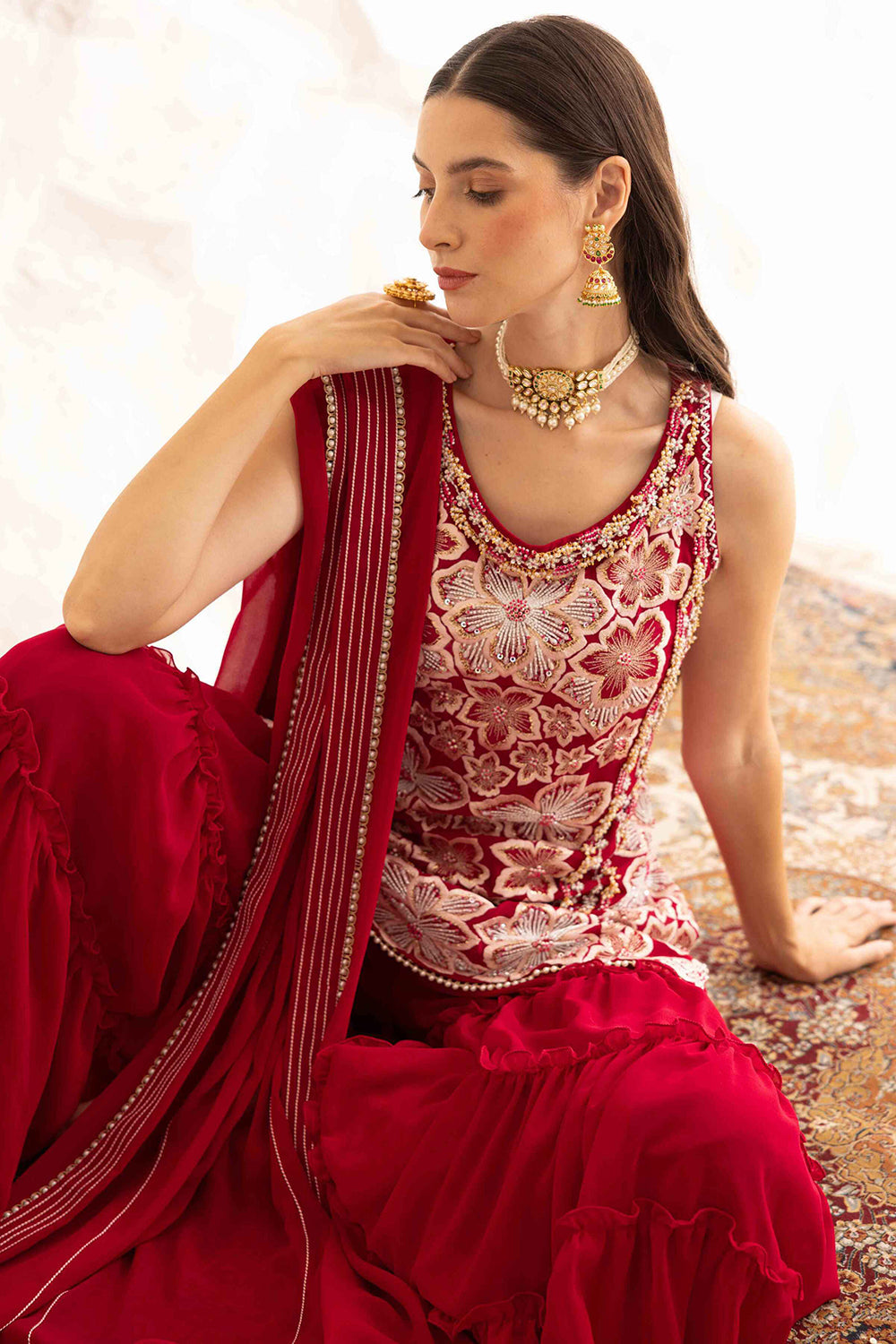 Prisha Short Kurta With Sharara