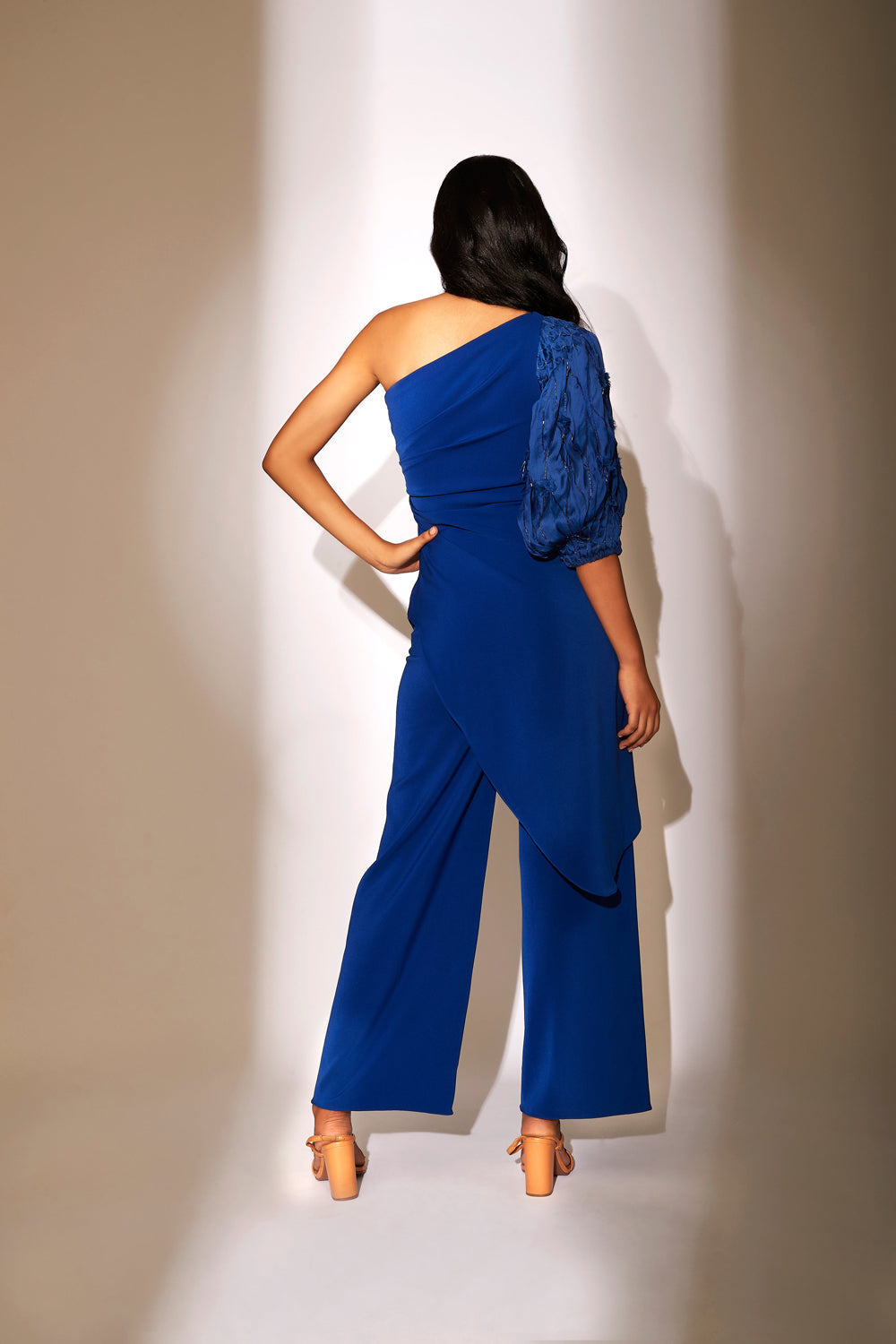 Blue One Shoulder Co-Ord Set