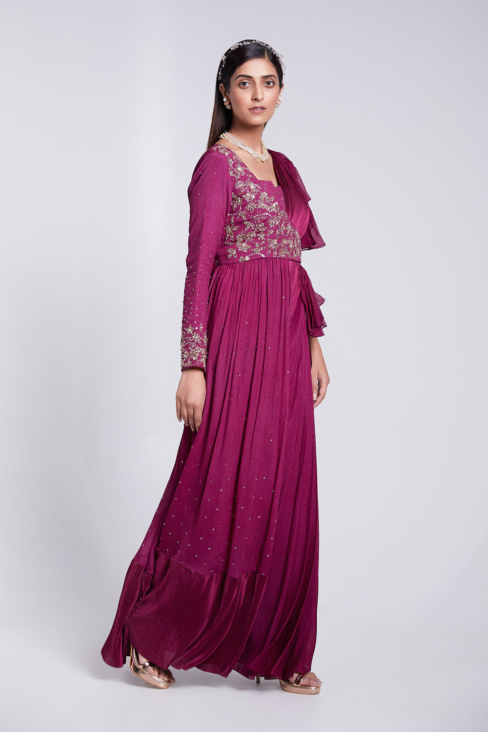 Ruffle Saree with Jacket