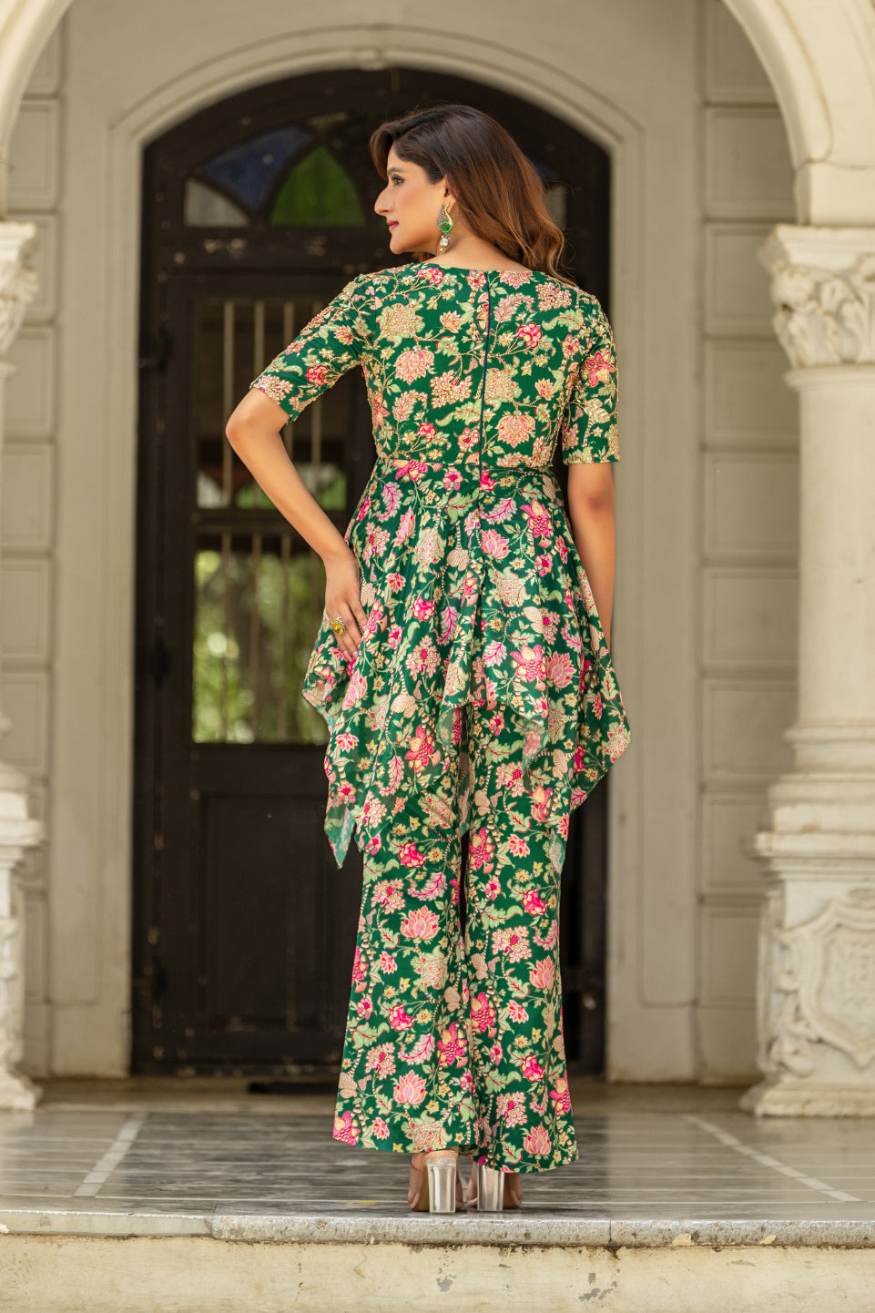 Royal Lotus Peplum Set