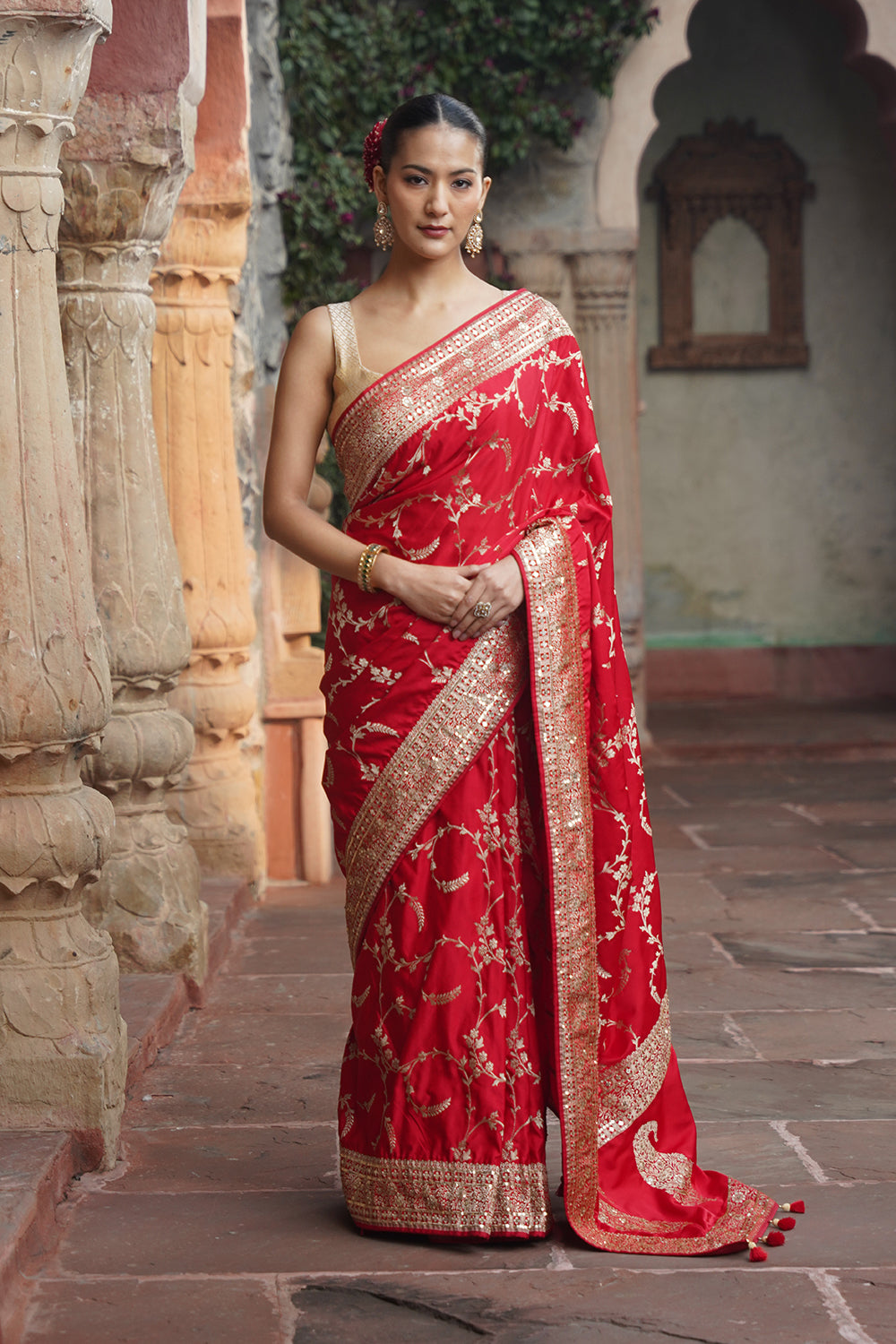 Raaya Banarasi Saree - Red