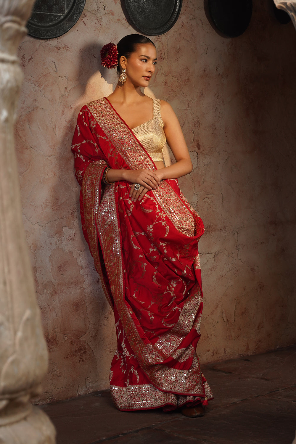 Raaya Banarasi Saree - Red