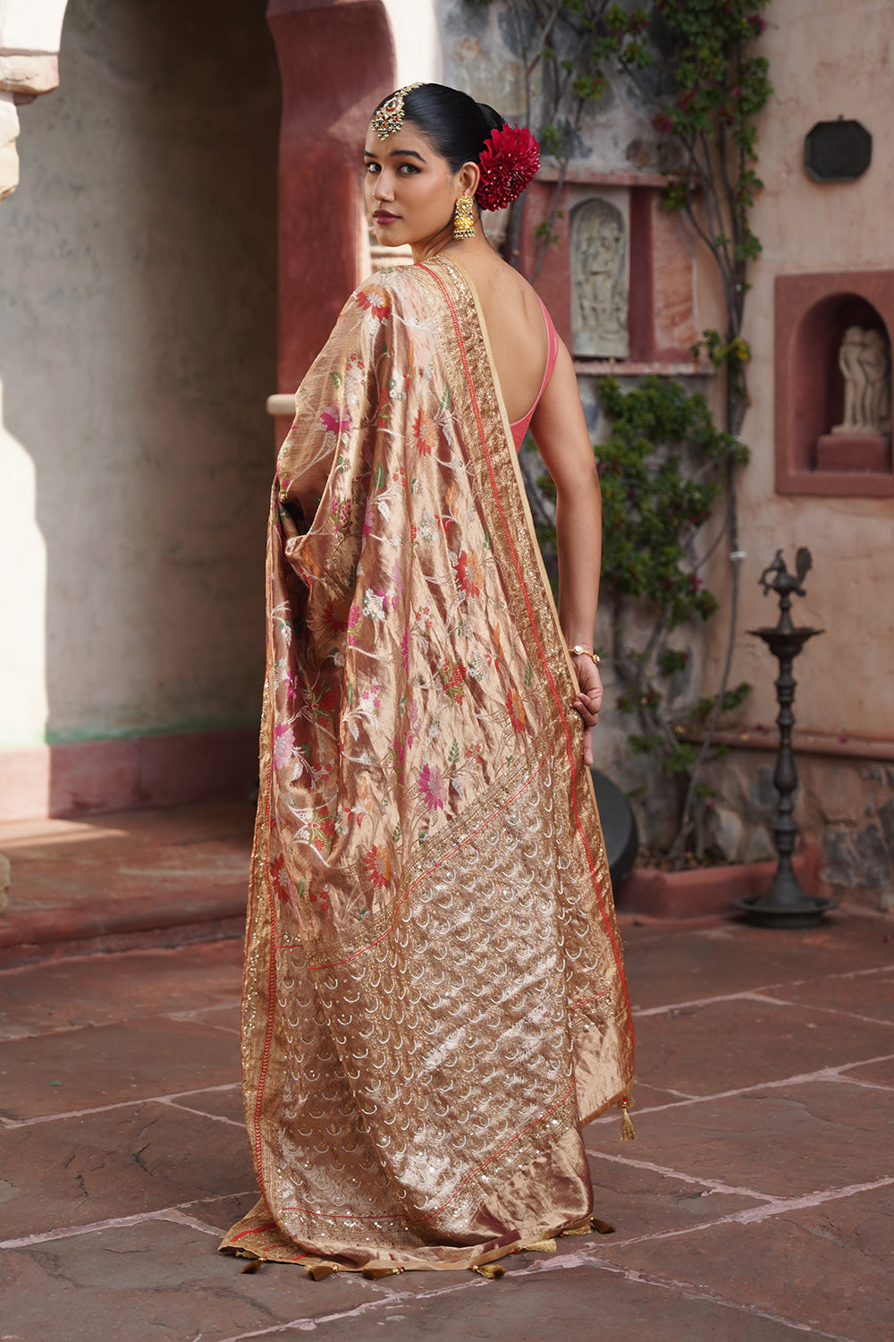 Elara Banarasi Saree - Gold