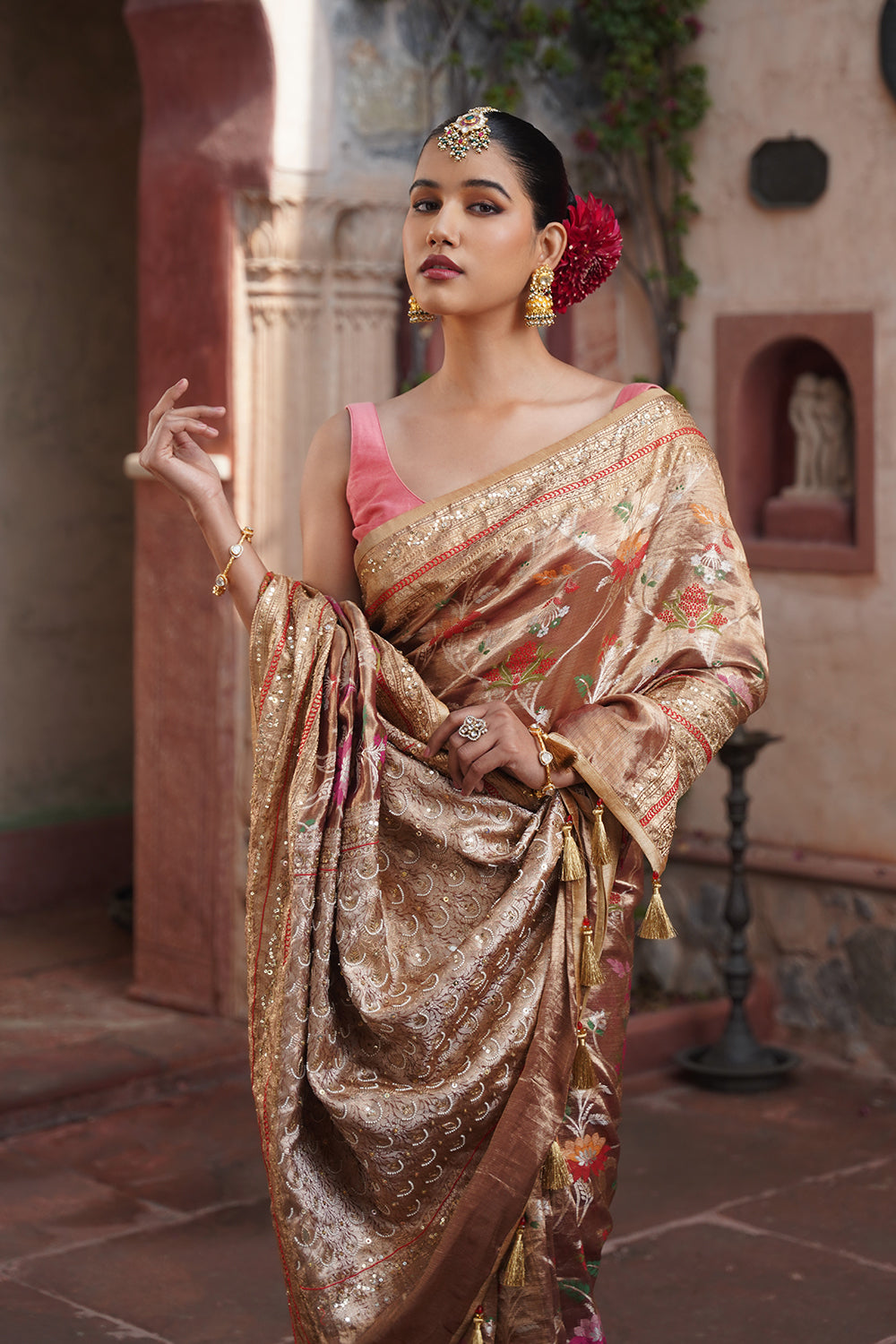 Elara Banarasi Saree - Gold