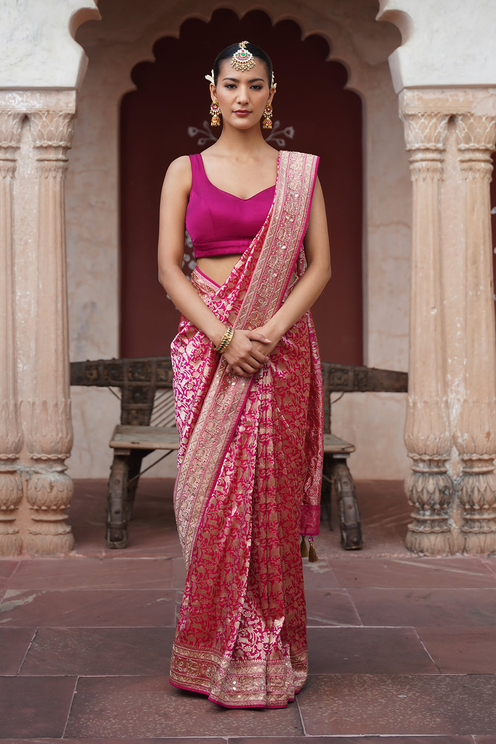 Pravi Banarasi Saree - Pink