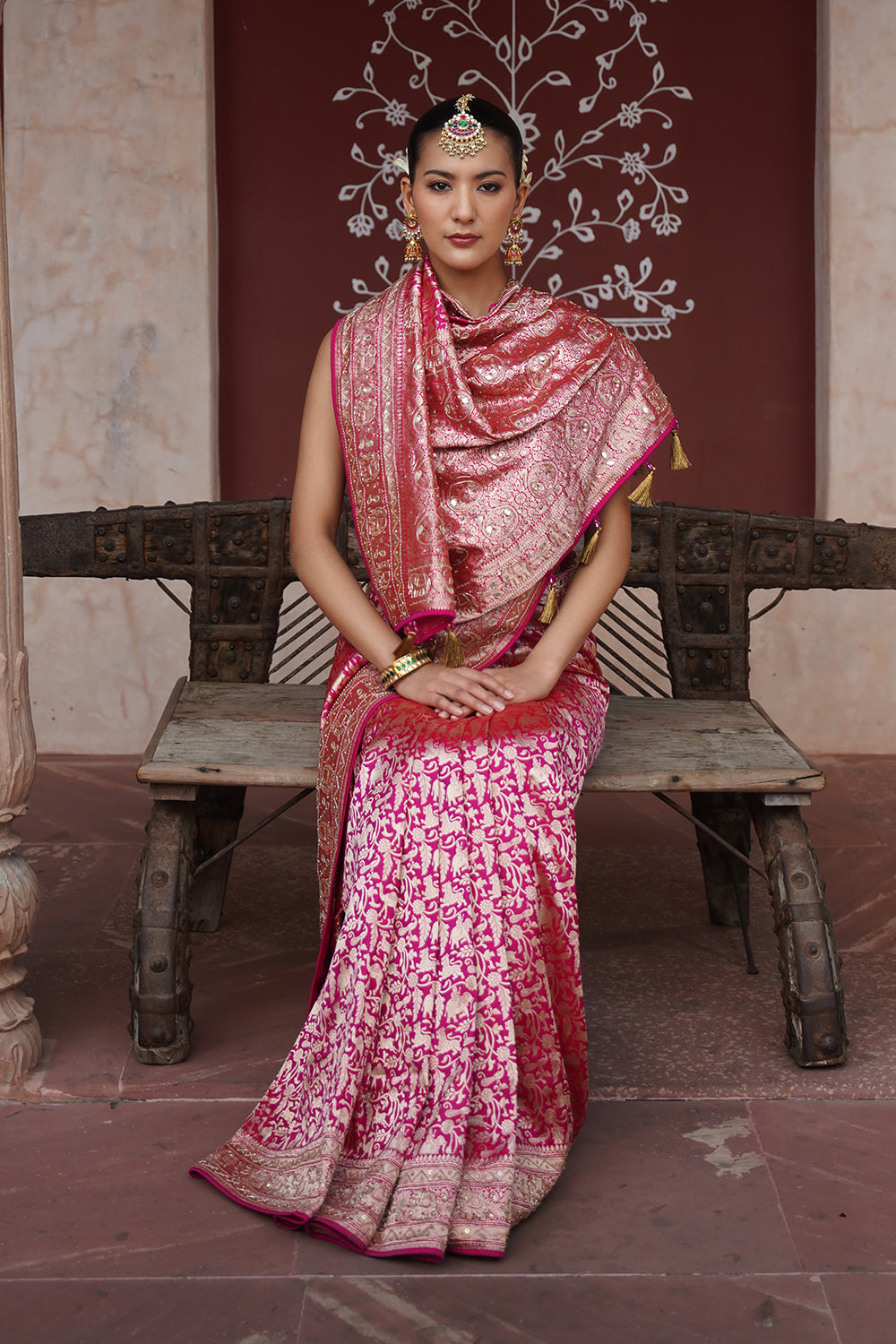 Pravi Banarasi Saree - Pink