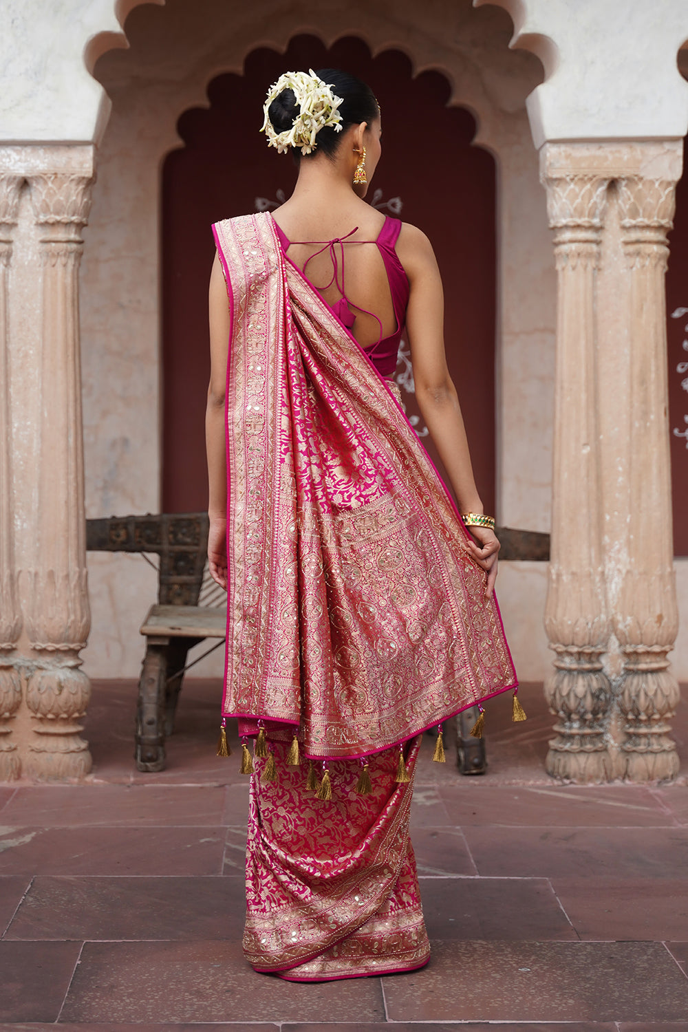 Pravi Banarasi Saree - Pink