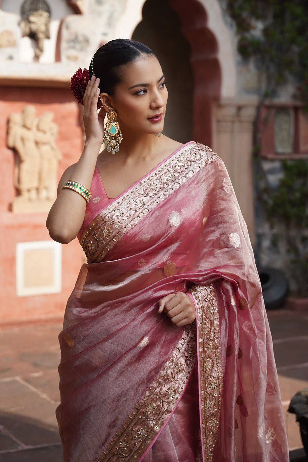Fasa Banarasi Saree - Blush
