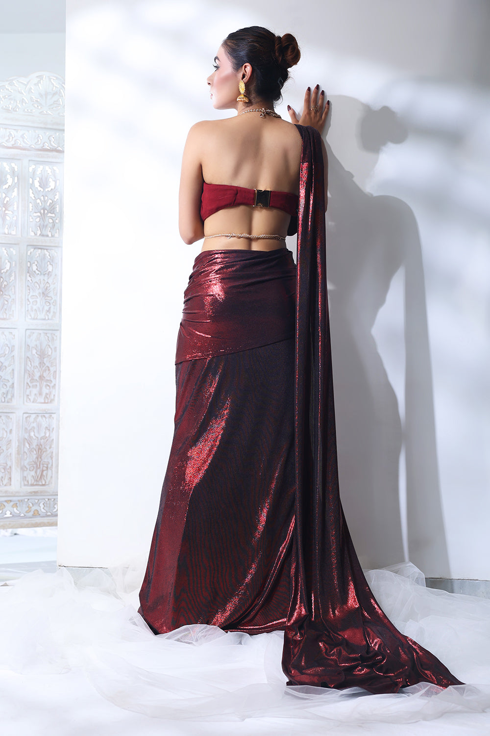 Burnt Rogue Saree