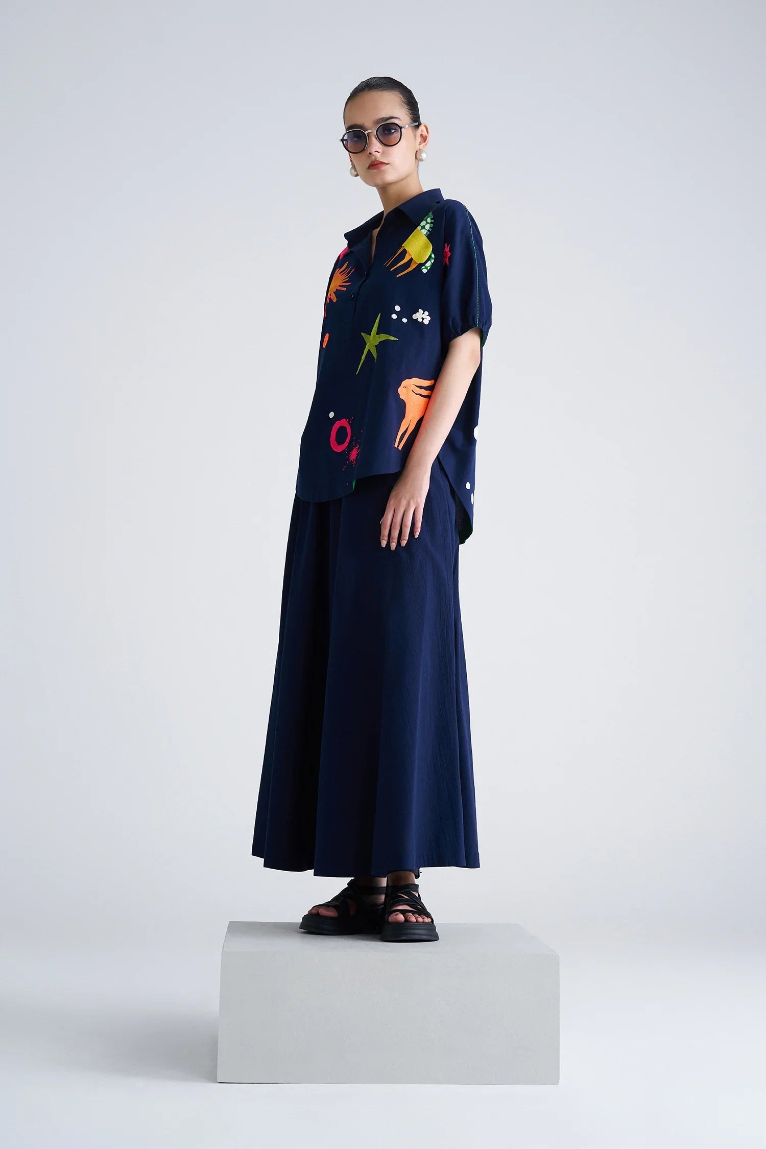 CIRCULAR SKIRT OF KIDOODLE BUTTON DOWN TOP
