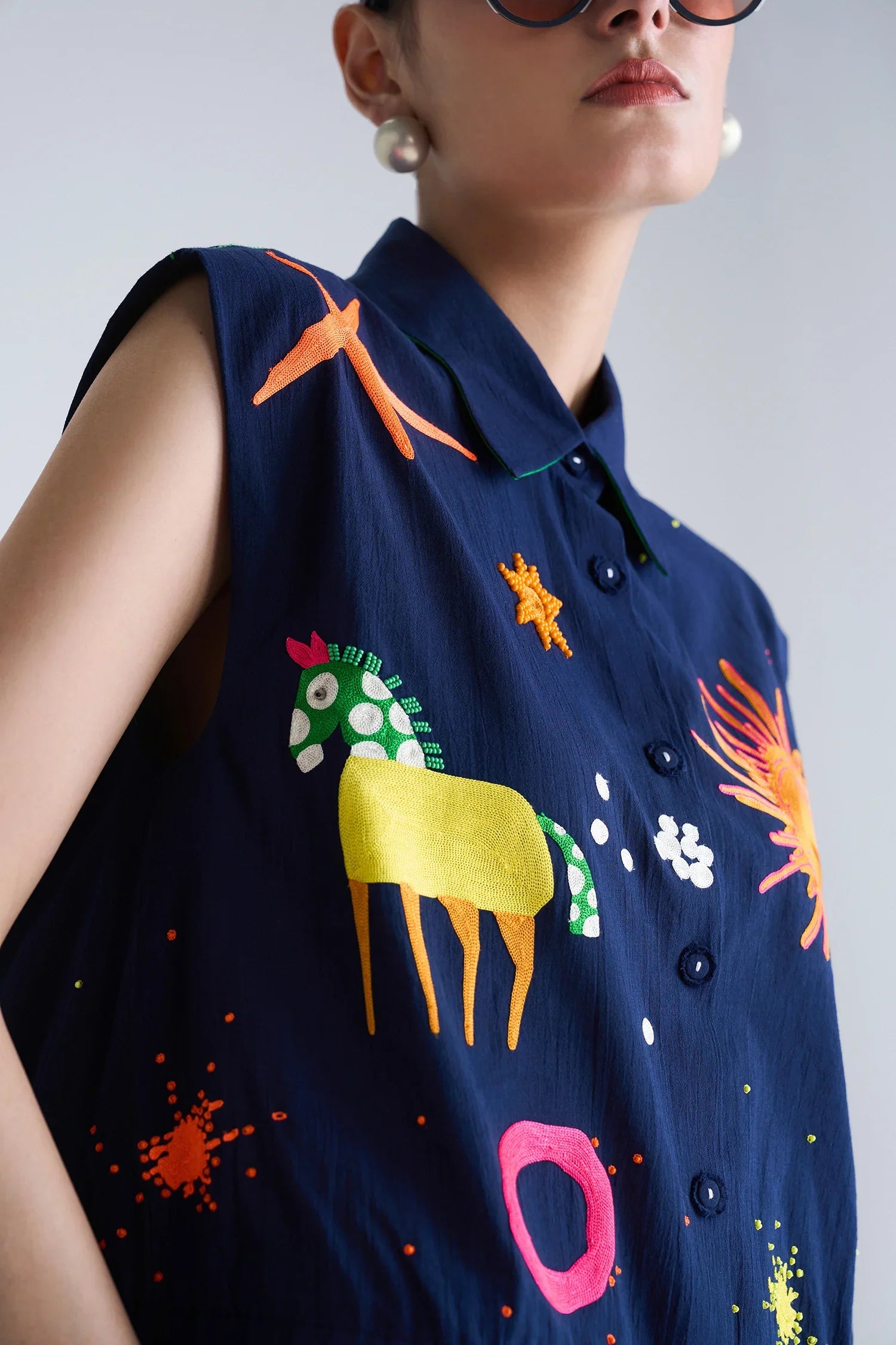 KIDOODLE SLEEVELESS BOX SHIRT