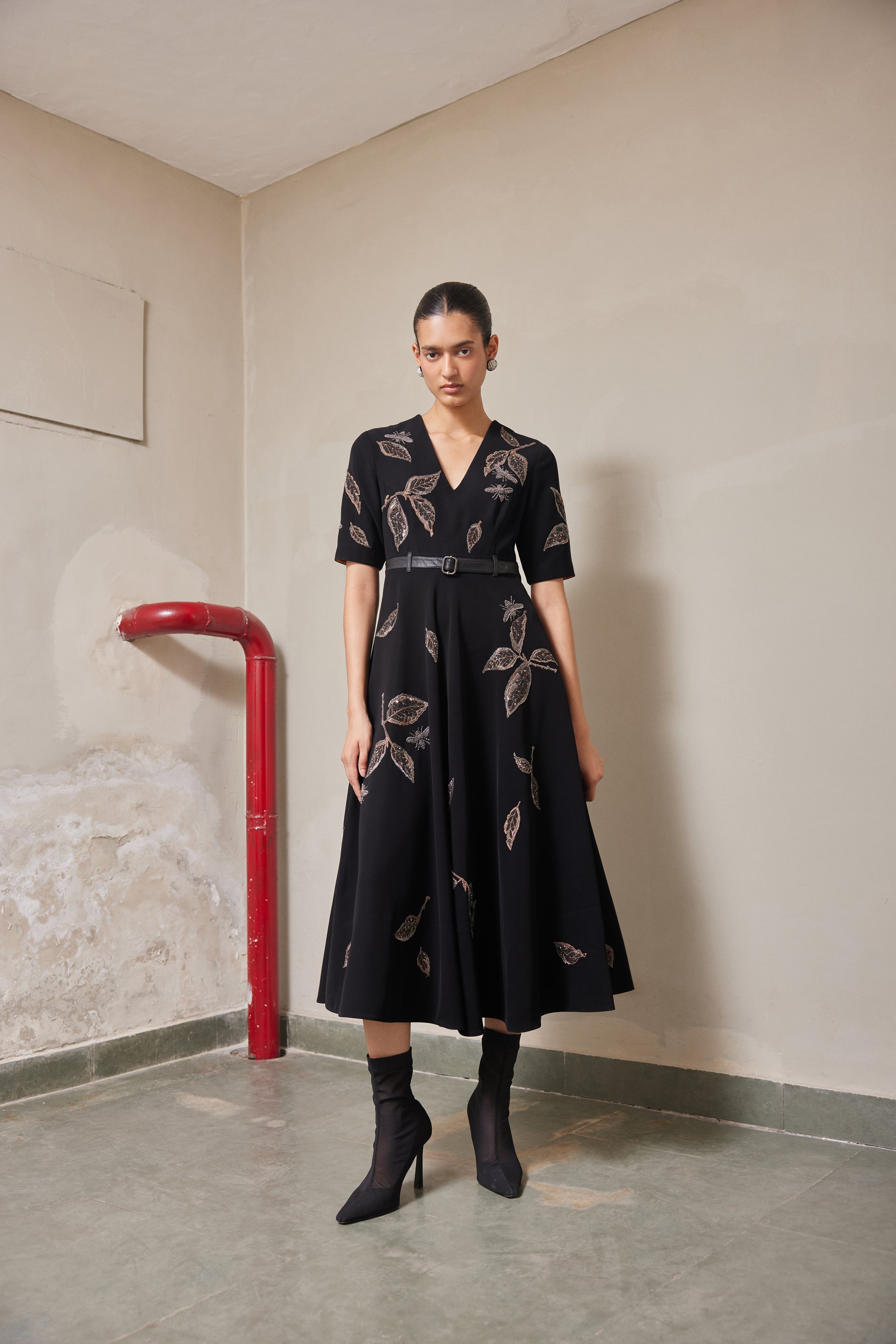 DRIFTING BRANCHES CIRCULAR DRESS