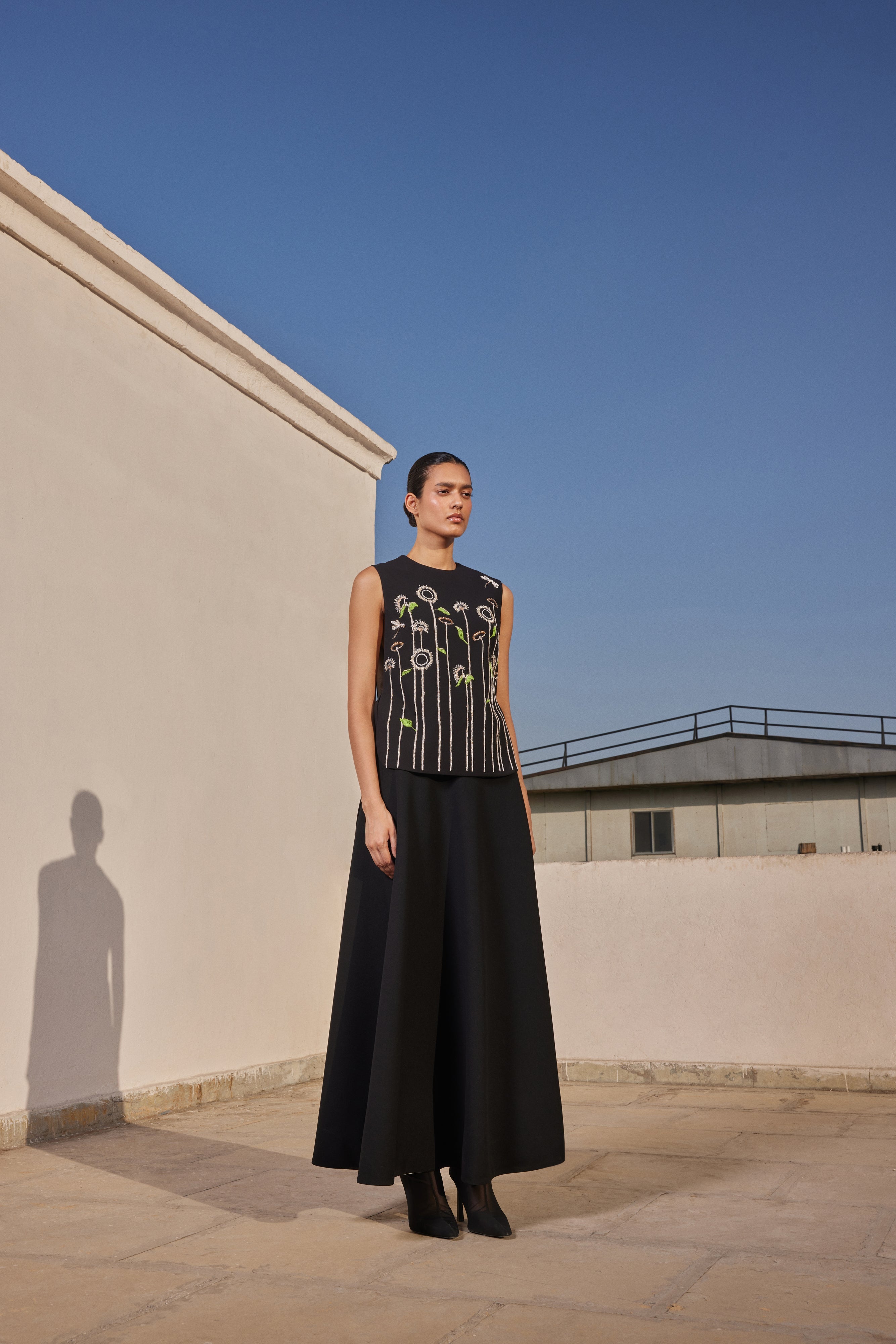 CIRCULAR SKIRT OF ( GENTLE GARDEN OVERLAY )
