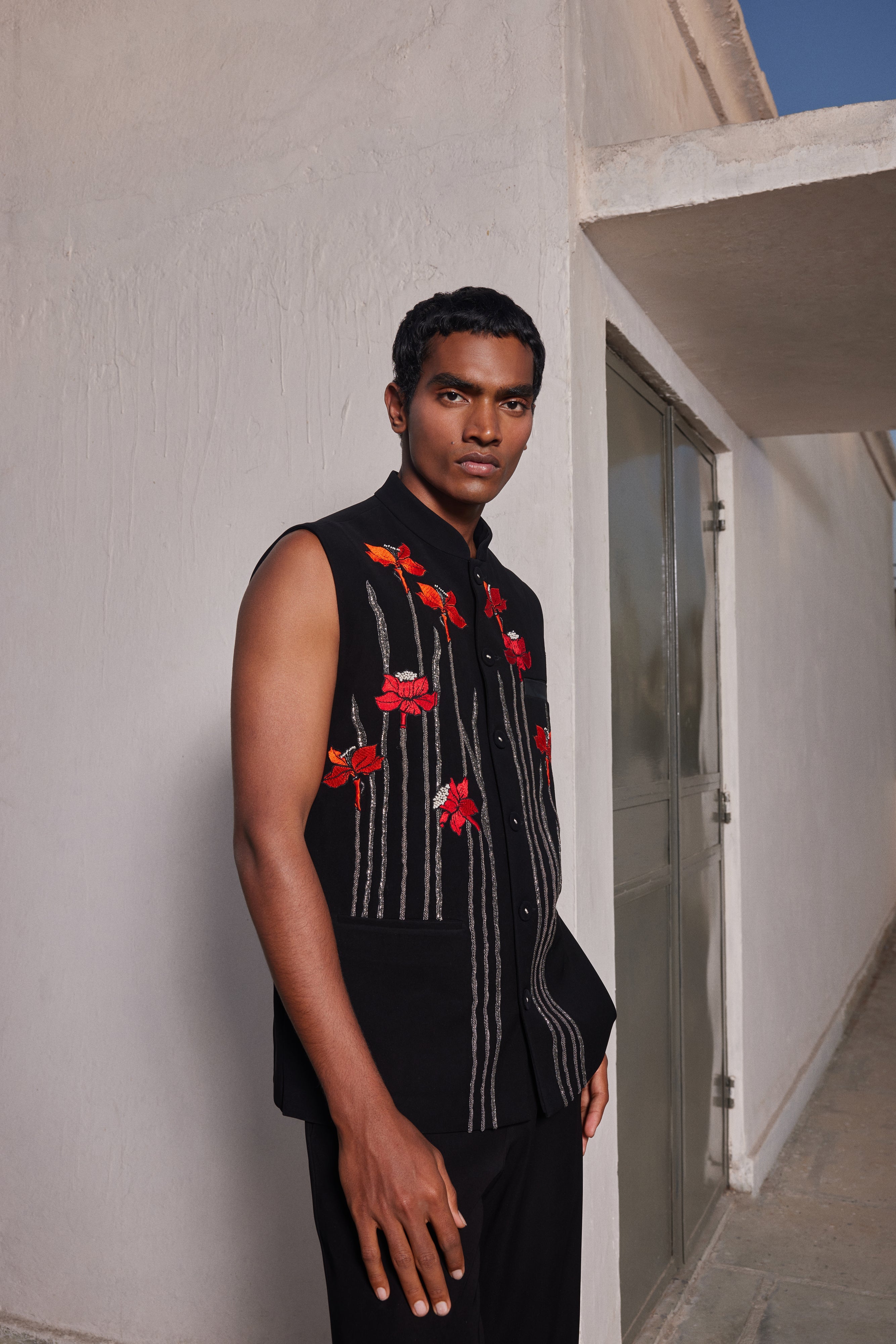 NARCISSUS GARDEN NEHRU JACKET