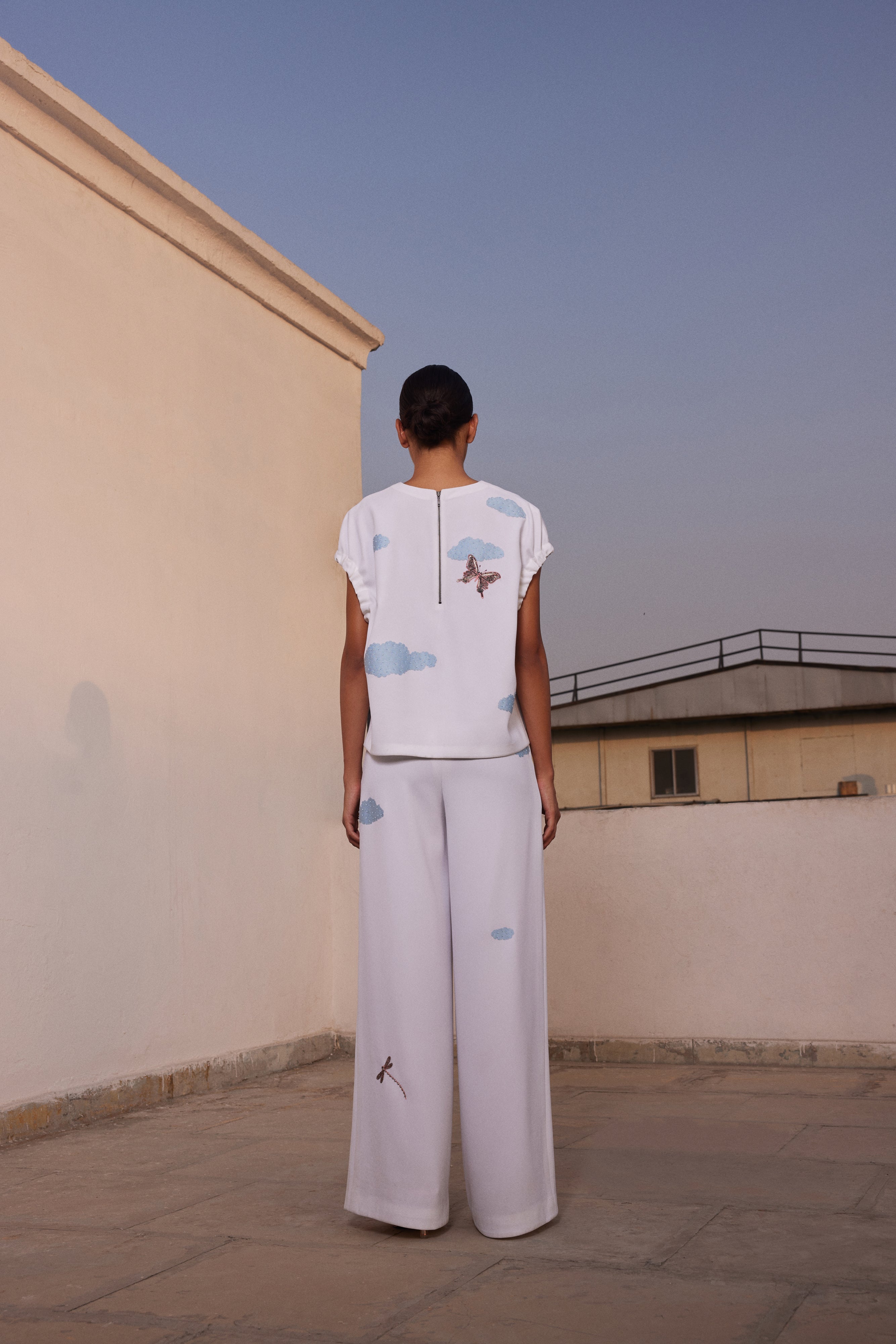 FLARED PANTS OF ( CACTUS ELASTICATED TOP )