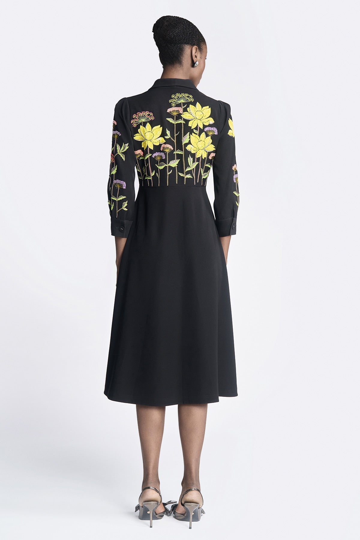 Colourful Lotus Wrap Dress