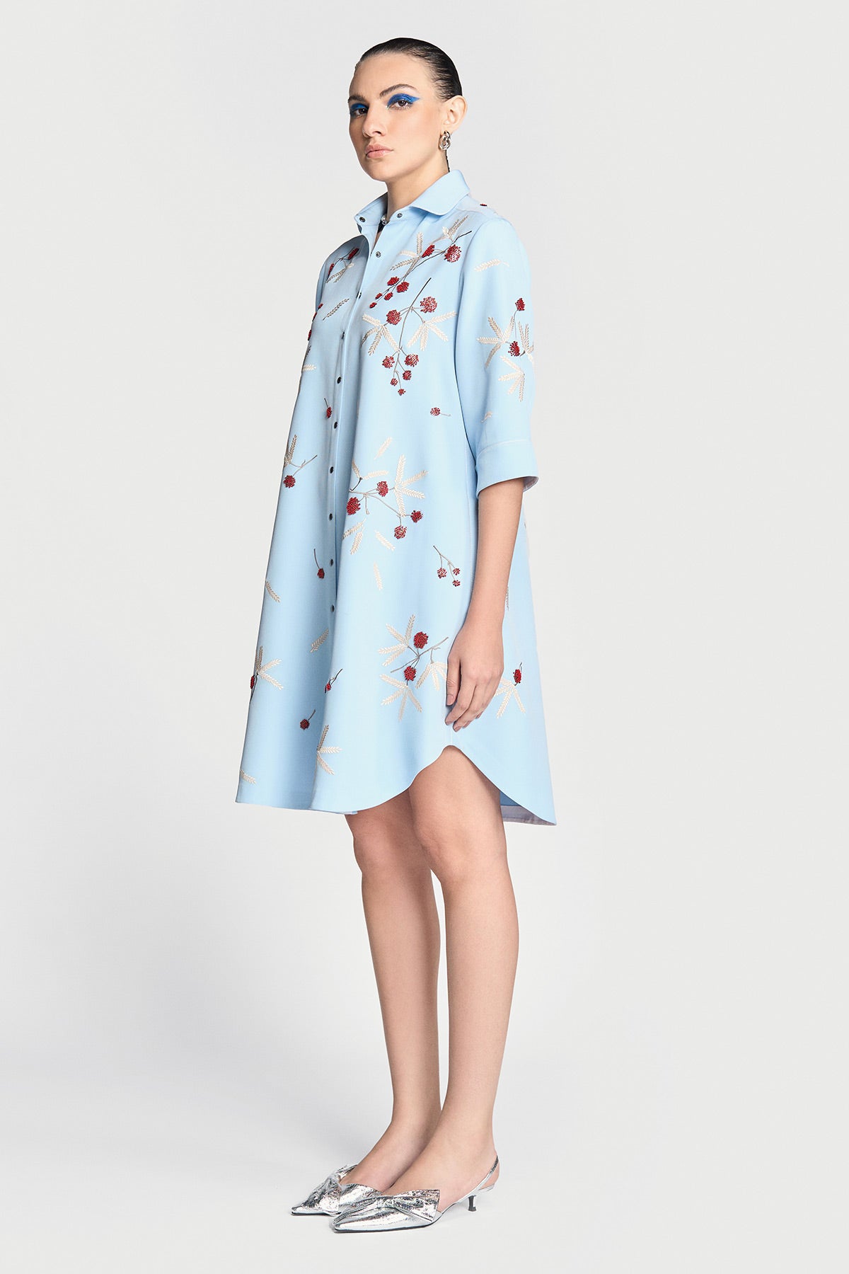 Broken Branches a-line Shirt Dress