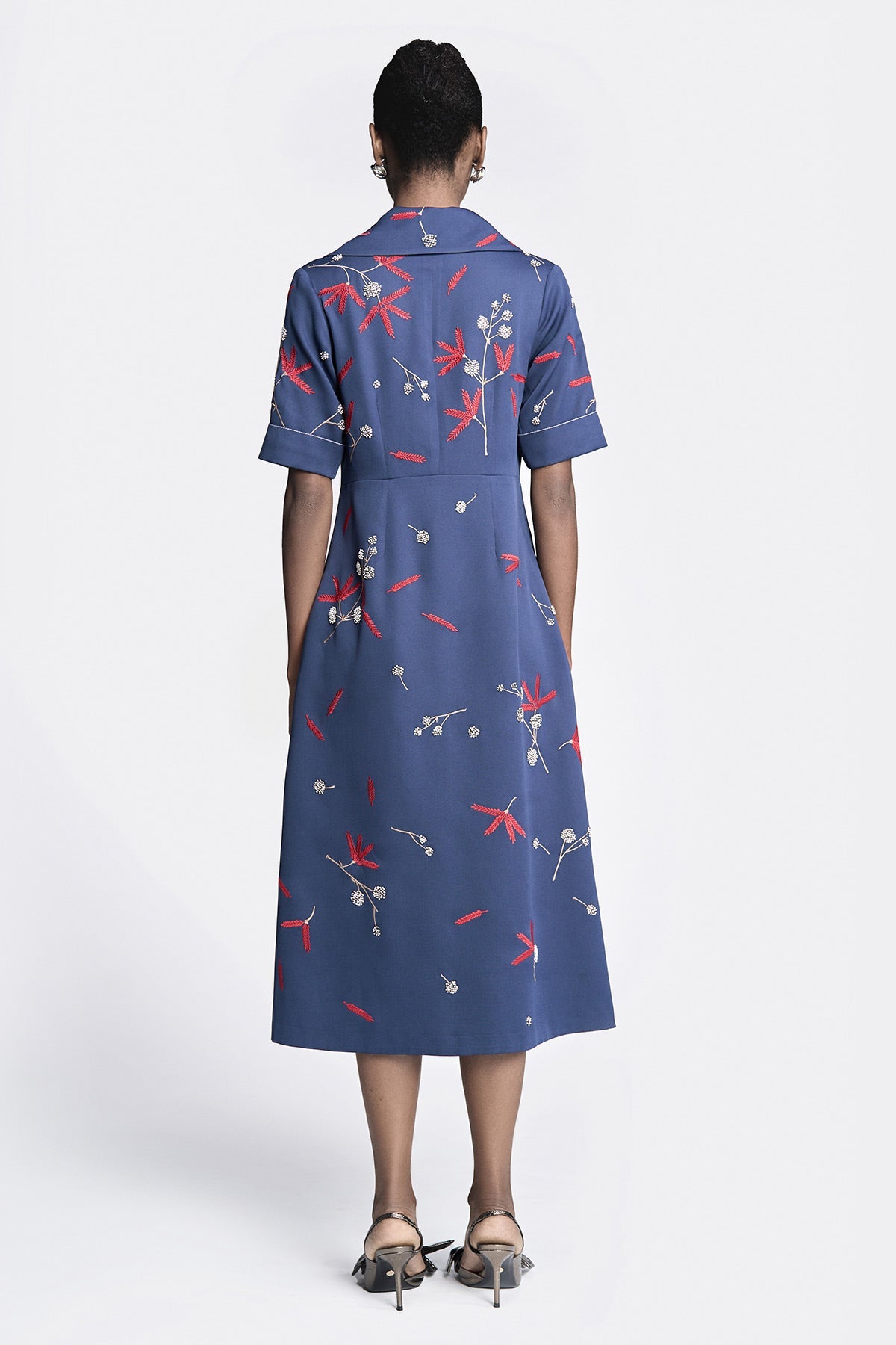 Broken Branches Front Open Dress