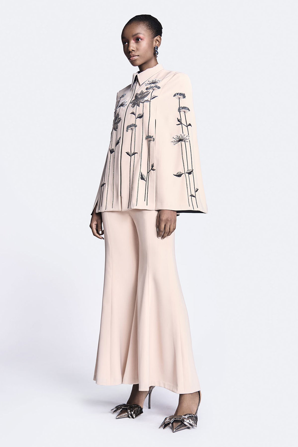 Bell Bottom Pants of"(Metallic Lotus Cape)"