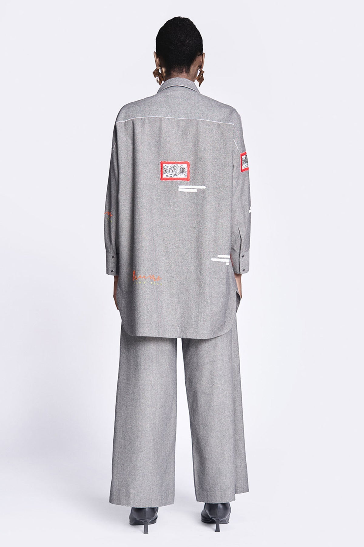 Flared Pants of (Fish Patch Overshirt)