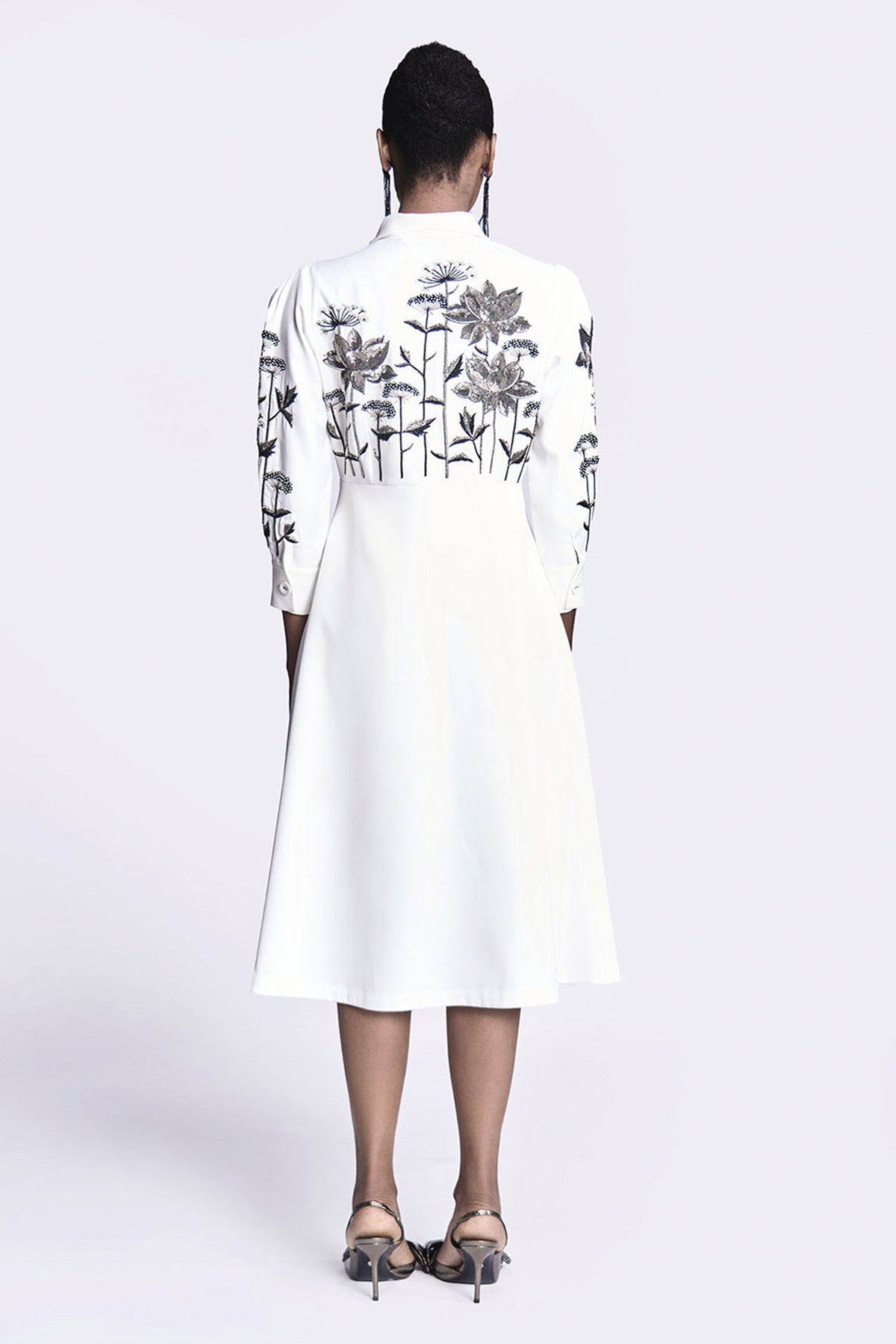 Metallic Lotus Wrap Dress