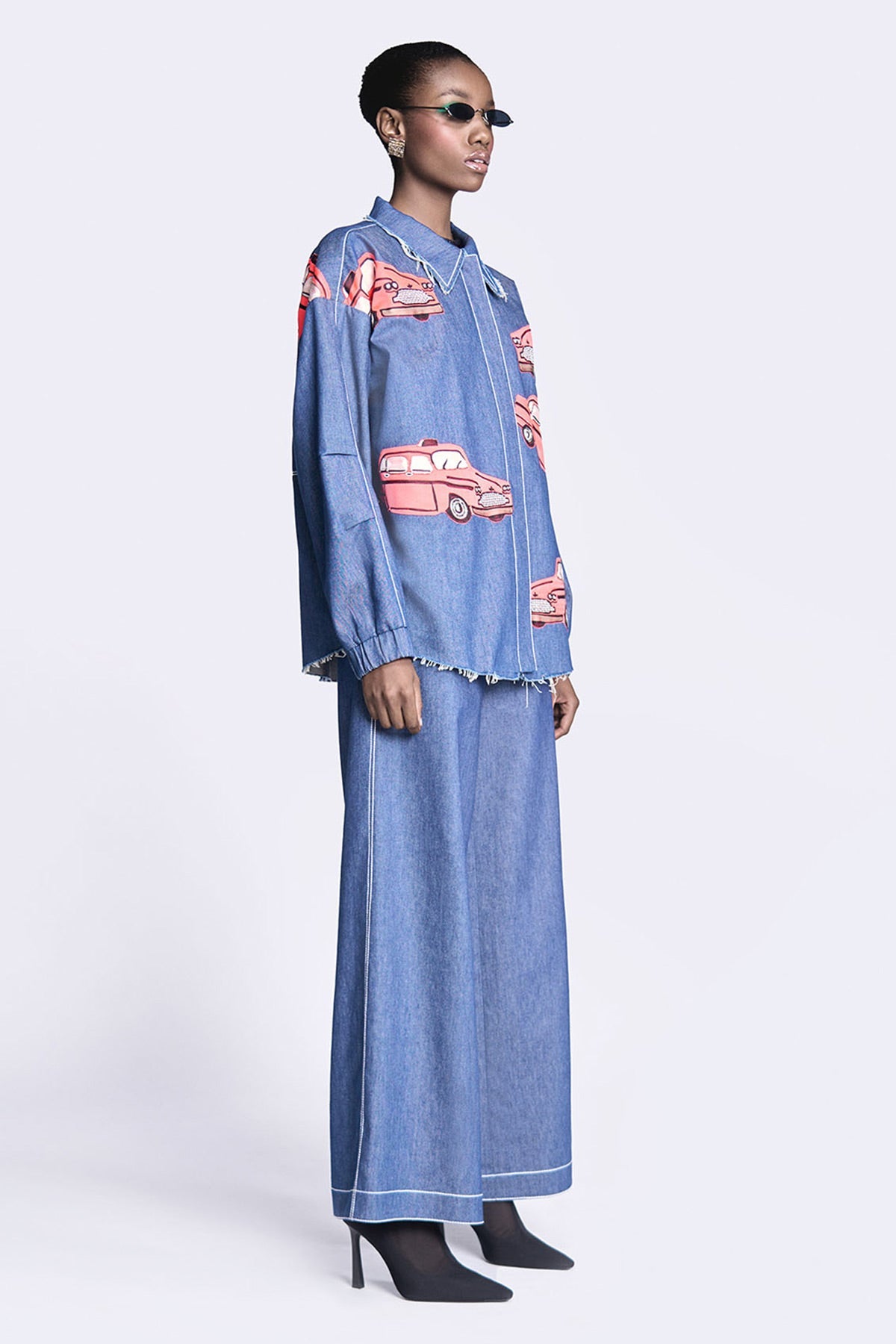 Flared Pants of "(Taxi Oversized Jacket )"