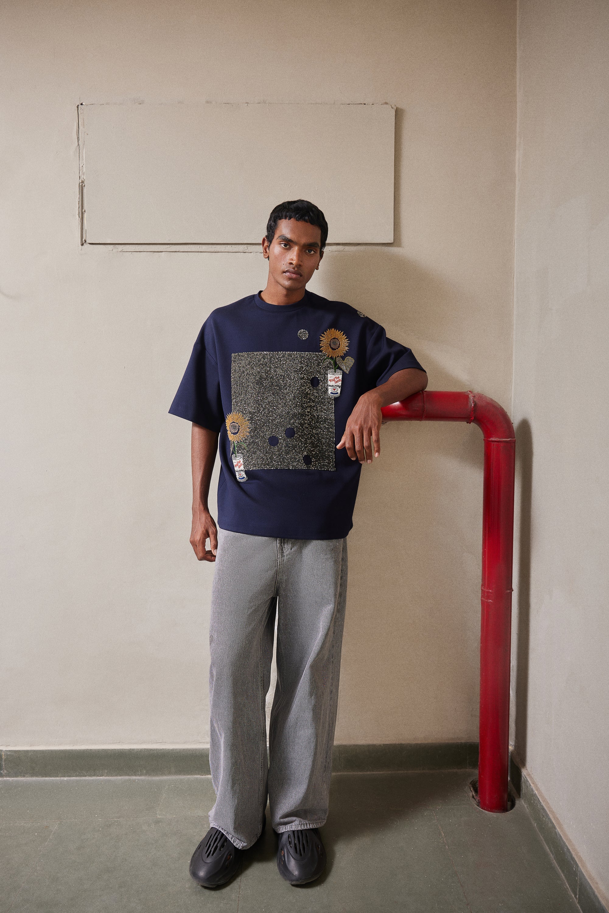 POP CAN WITH FLOWERS BOXY T-SHIRT
