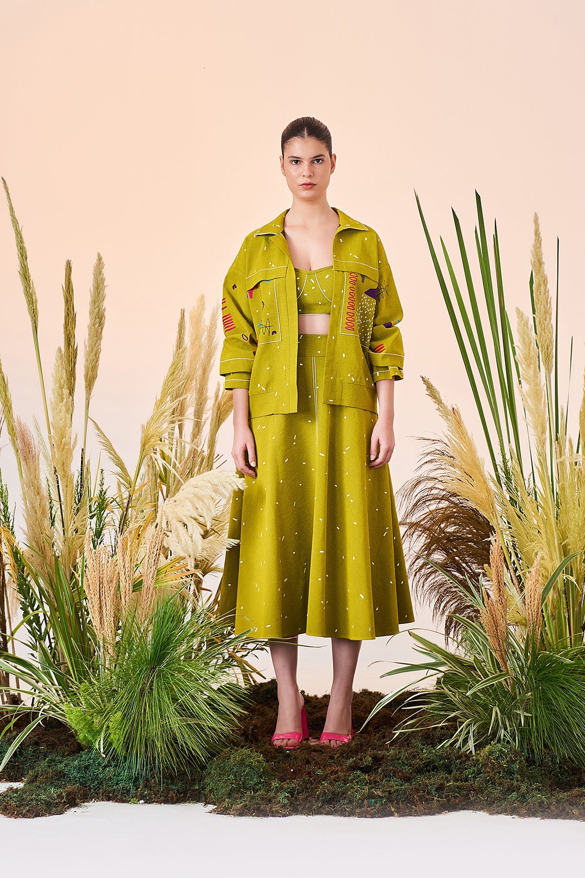 Abstract Shapes And Ostrich Jacket
