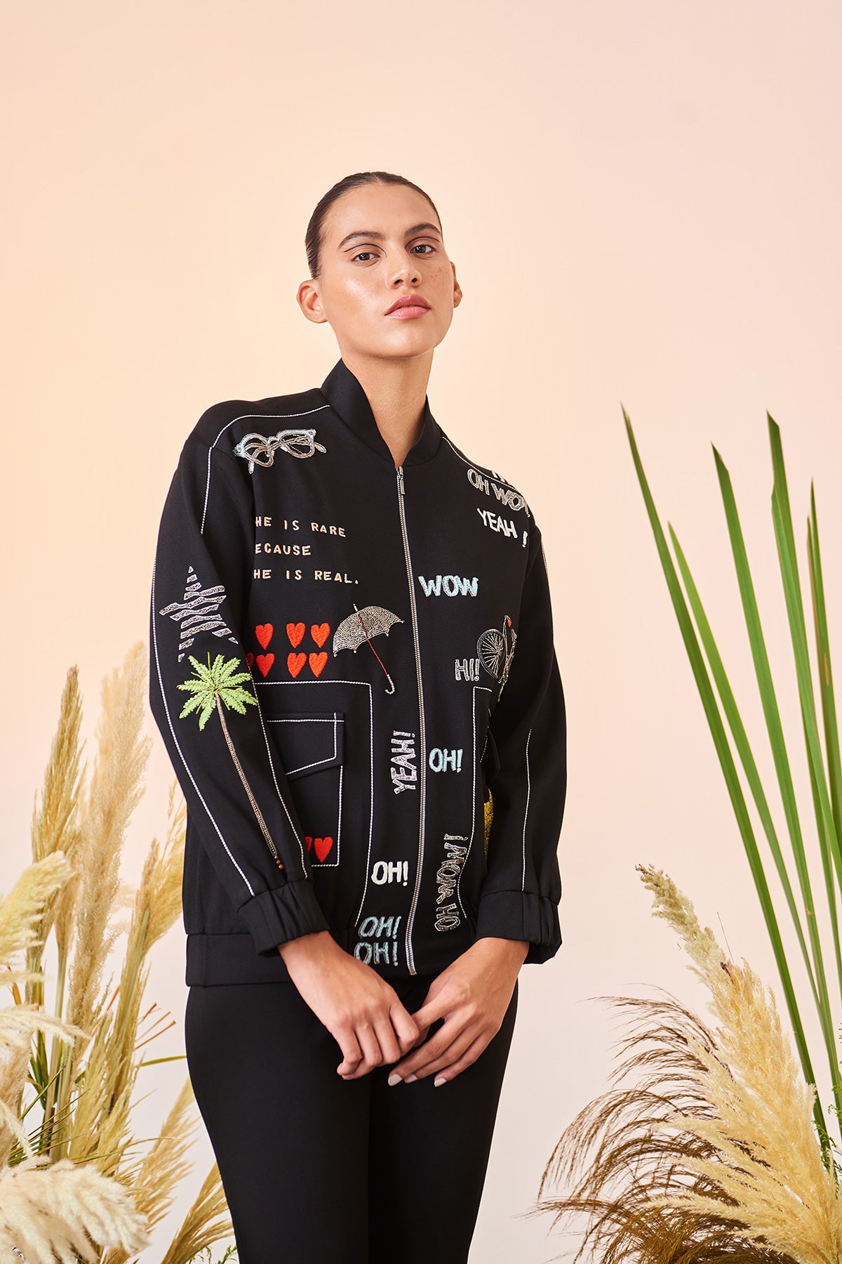 Jeggings Of( Holiday Patch Pocket Bomber)
