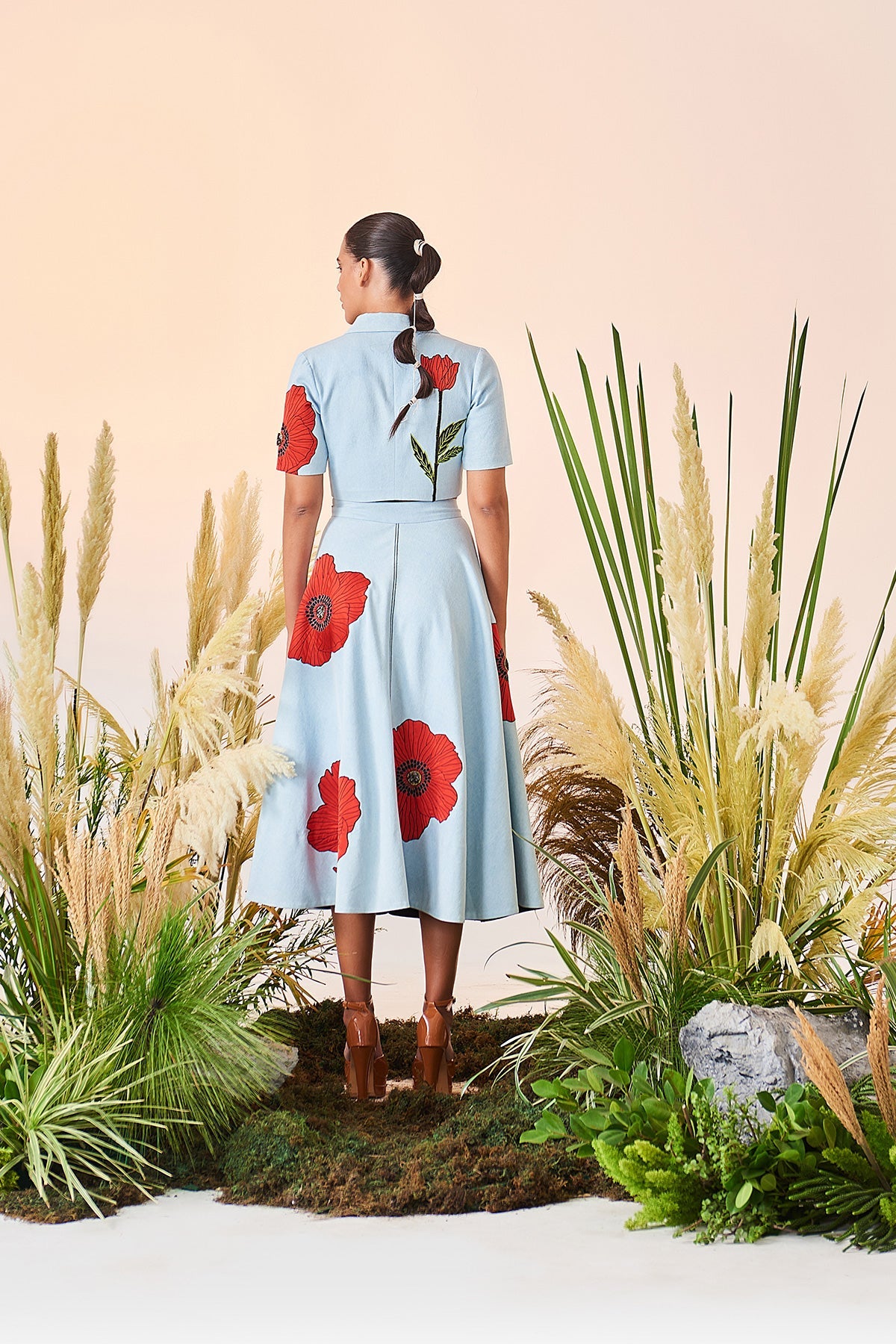 Poppy Double Breast Top And Circular Skirt
