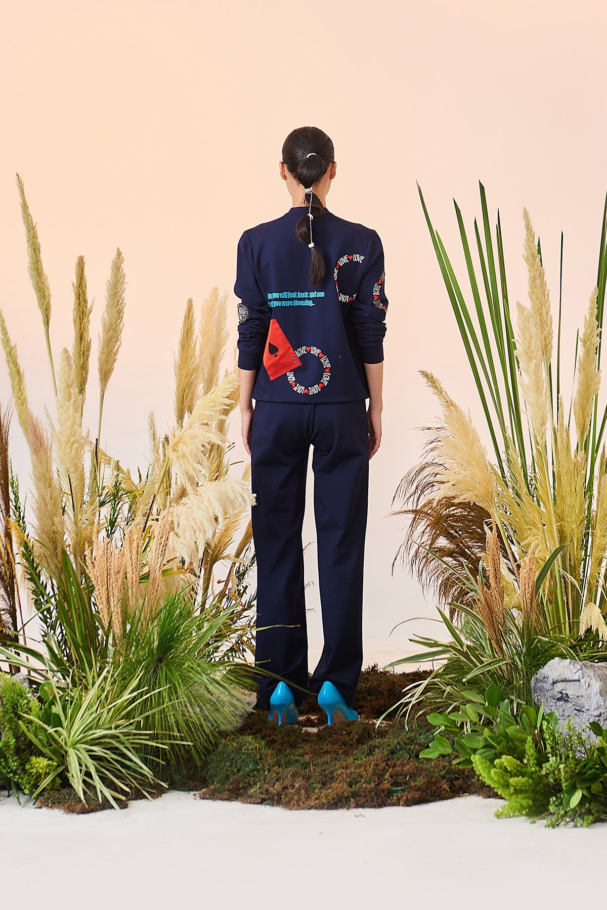 Love Circle Bomber And Pintucked Pant