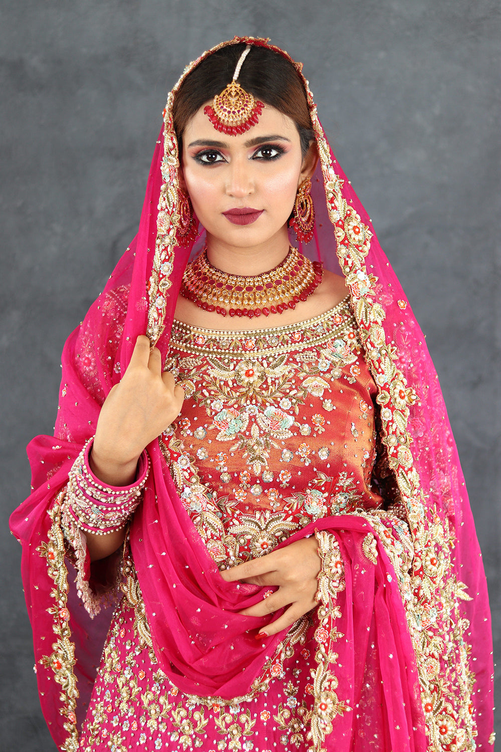 Gleaming And Radiant Pink Lehenga