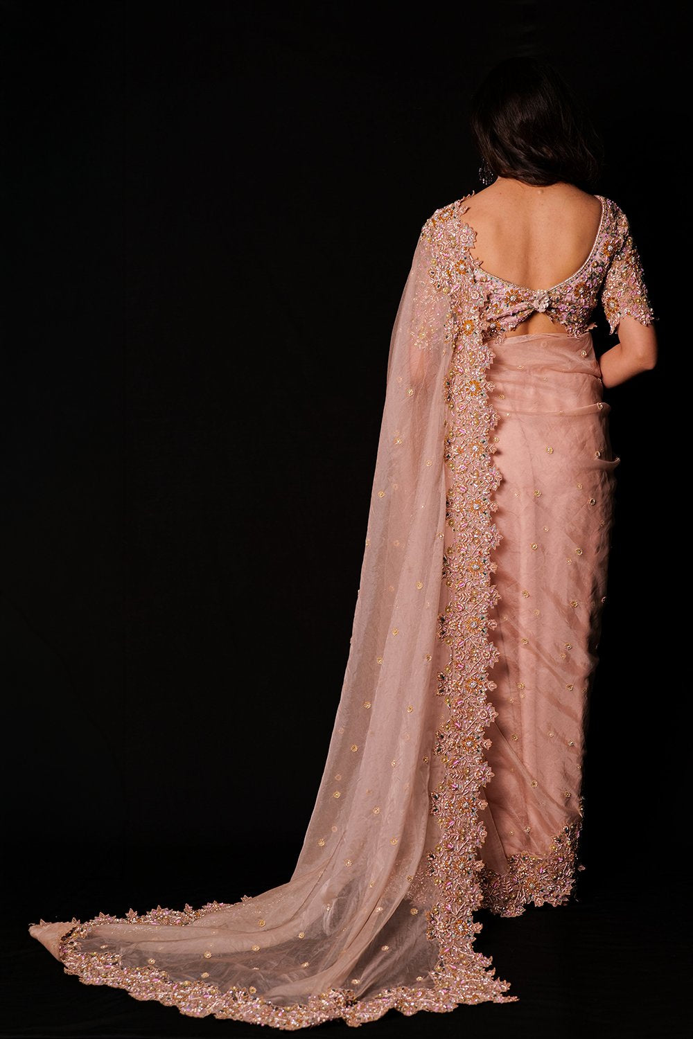 Buttercream Organza Saree