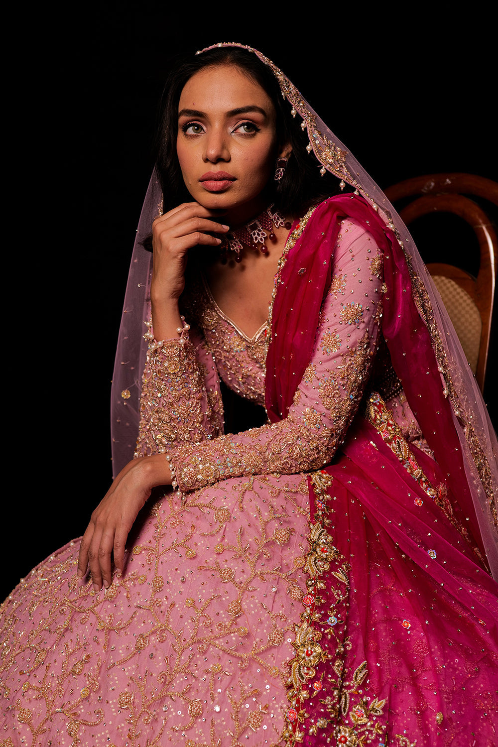 Embellished Pink Gown