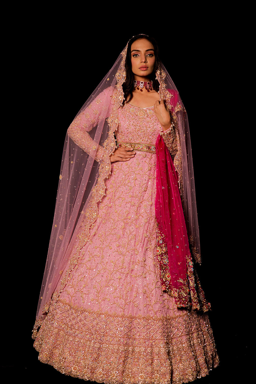 Embellished Pink Gown