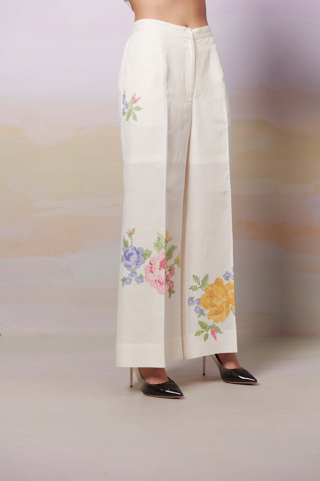 Summer Rose Linen Trousers