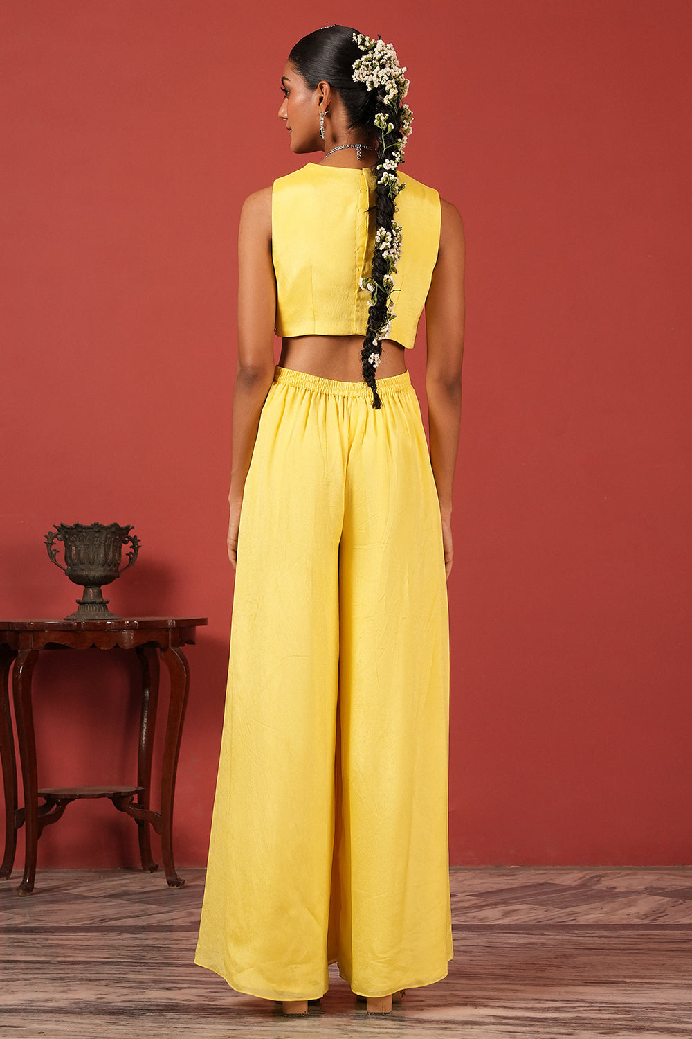 Sunshine Yellow Indo-Western Fusion Set