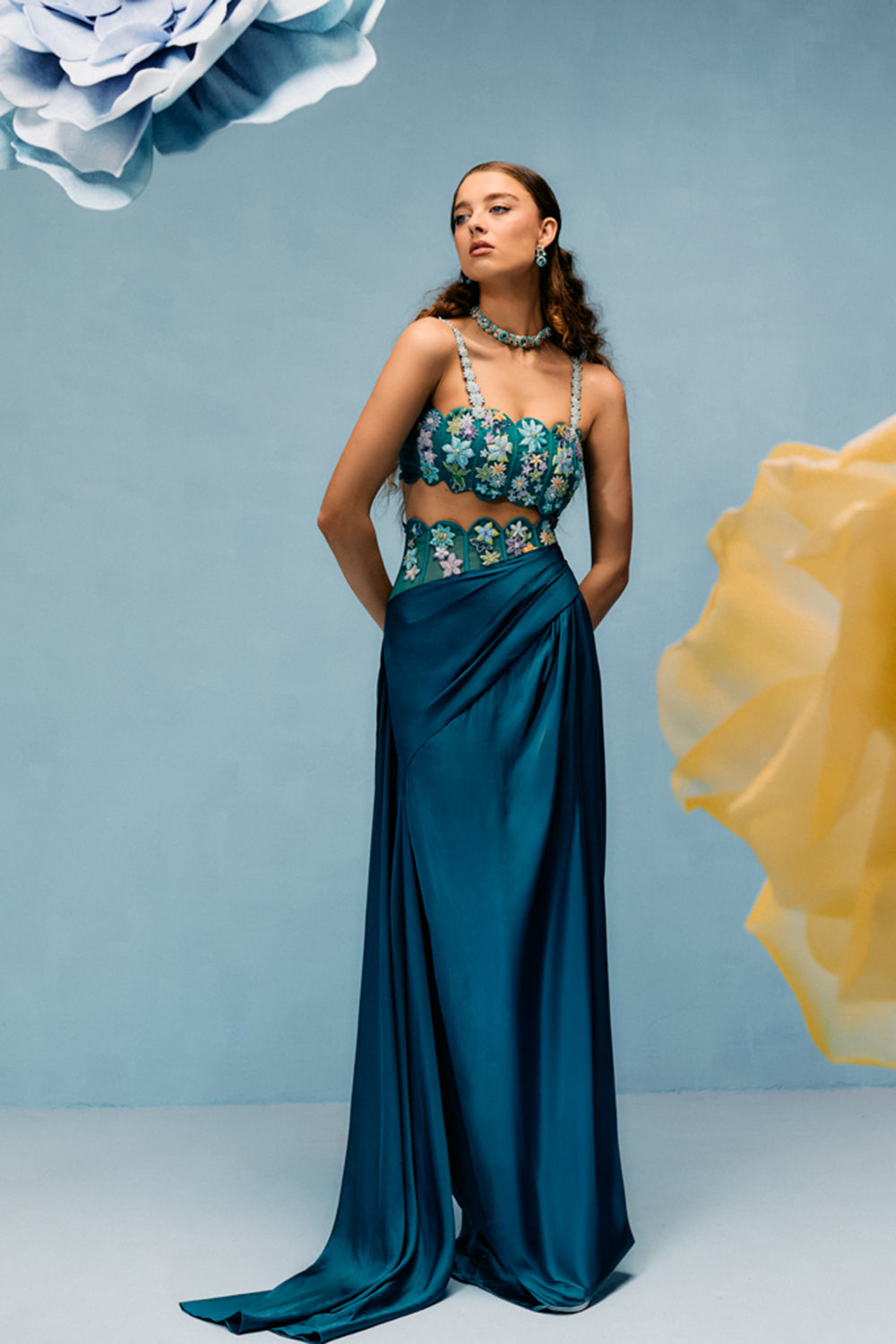 Bora Bora Draped Skirt Blouse