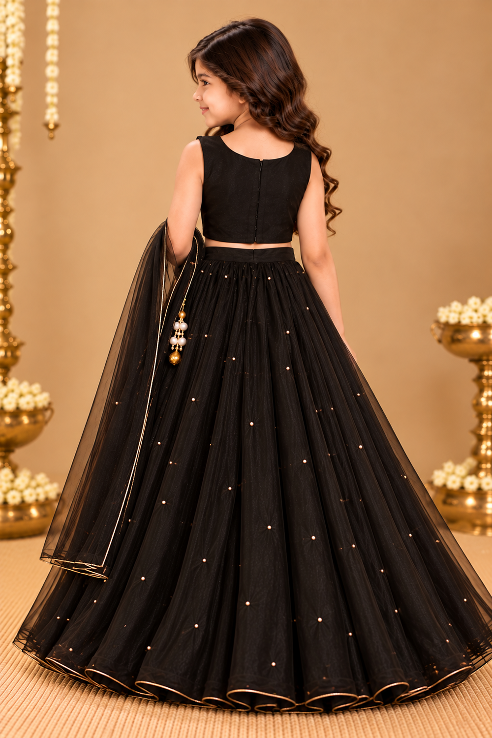 Elegant Lehenga With Beautiful Embroidered Bird Cage Motif Paired With Flowy Lehenga And Dupatta